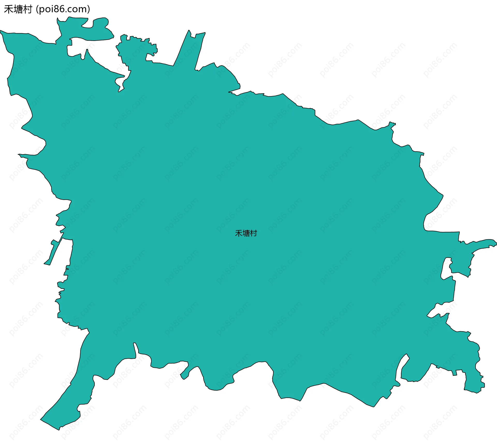 禾塘村边界地图