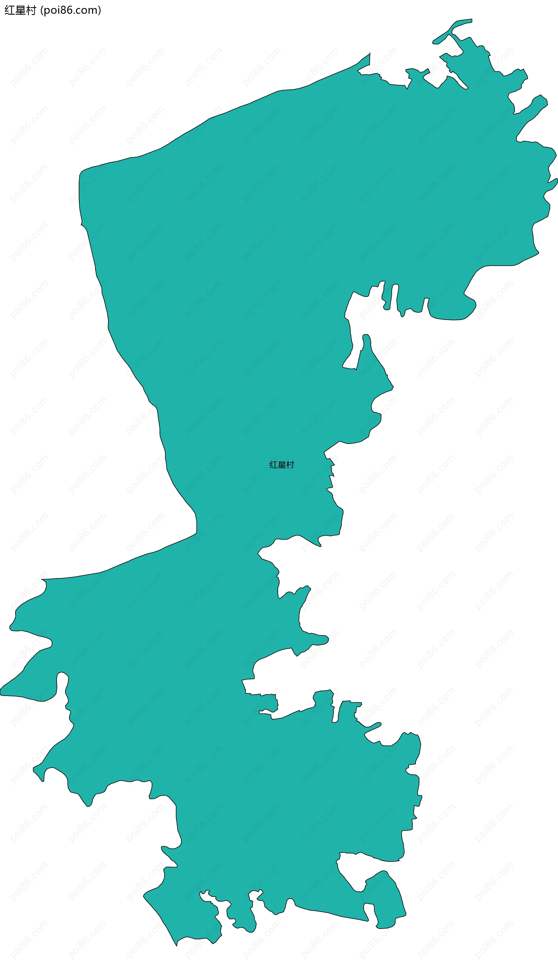 红星村边界地图