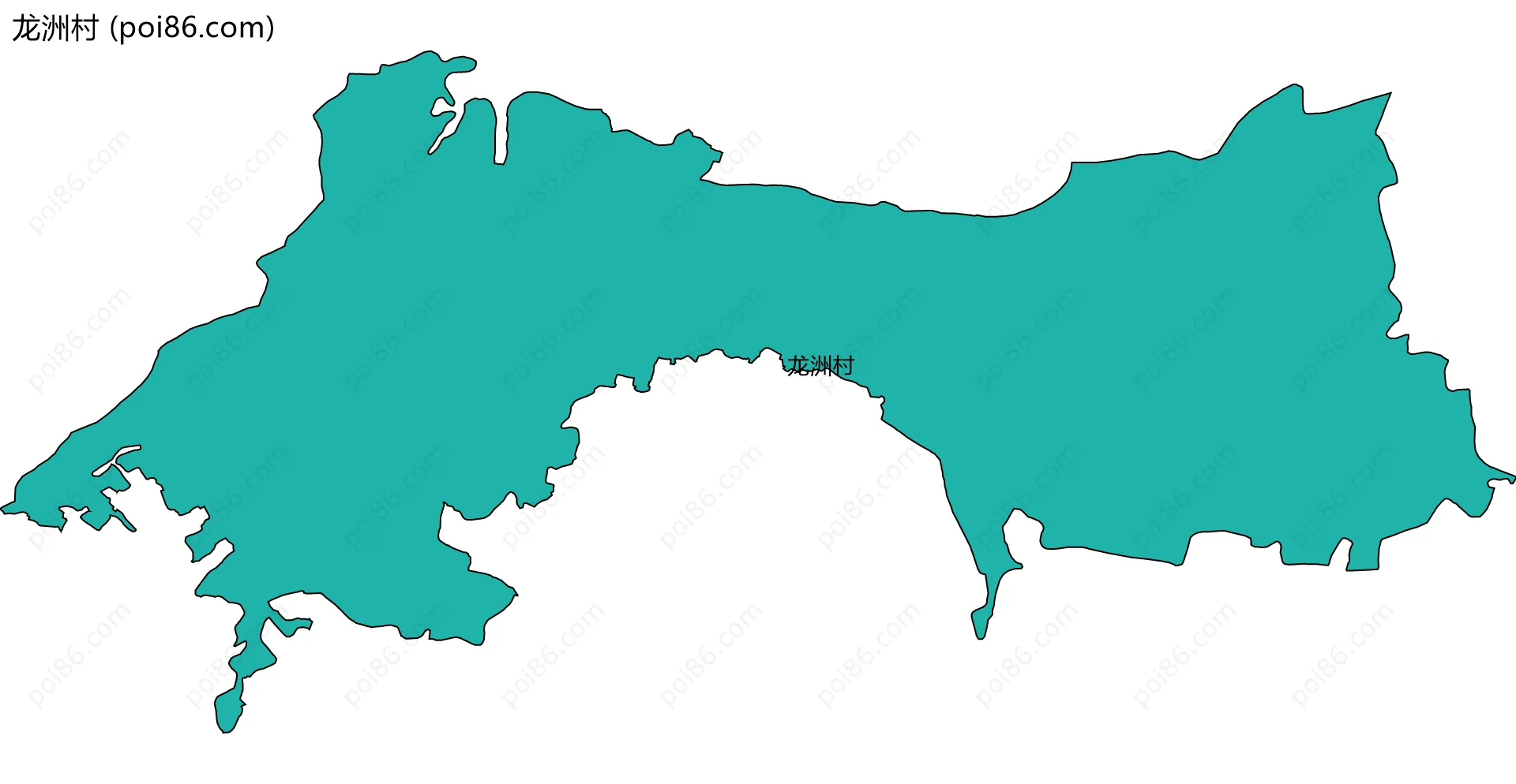 龙洲村边界地图