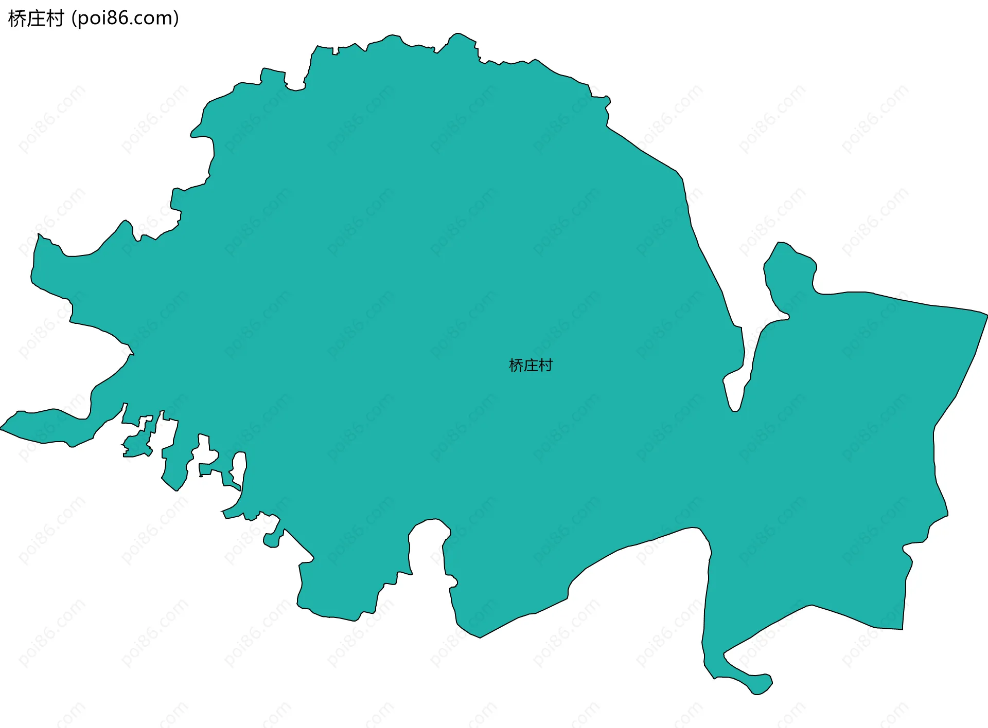 桥庄村边界地图