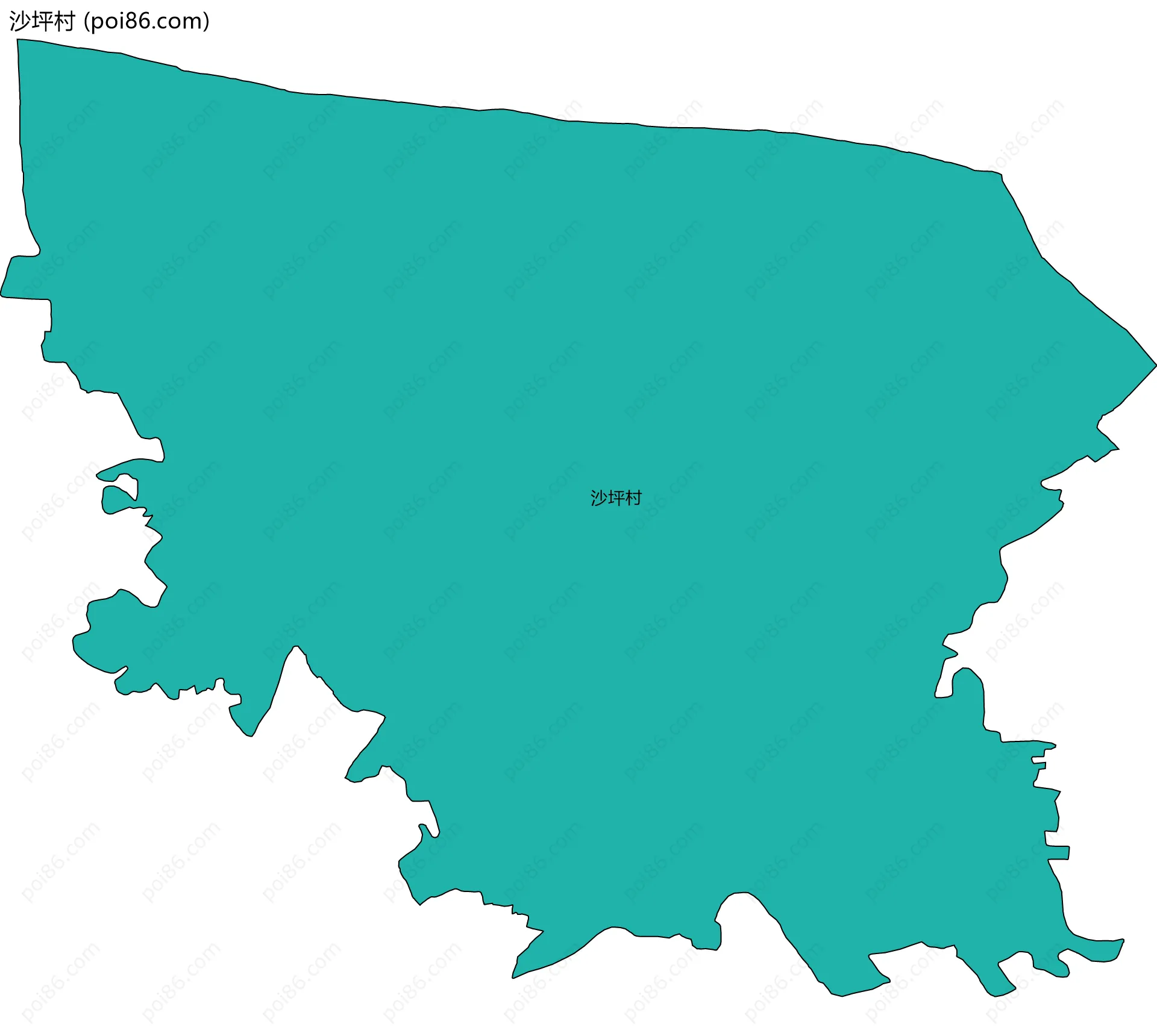 沙坪村边界地图