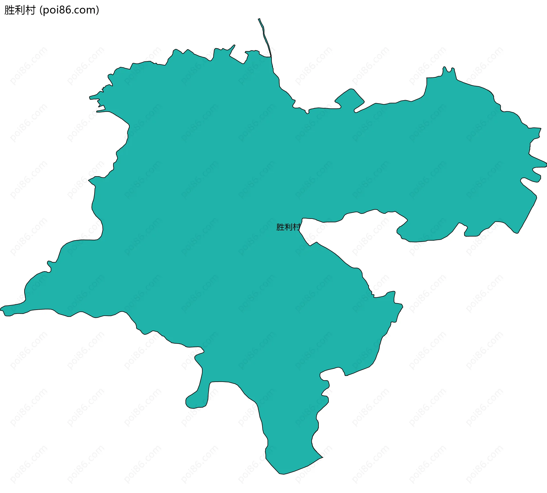 胜利村边界地图