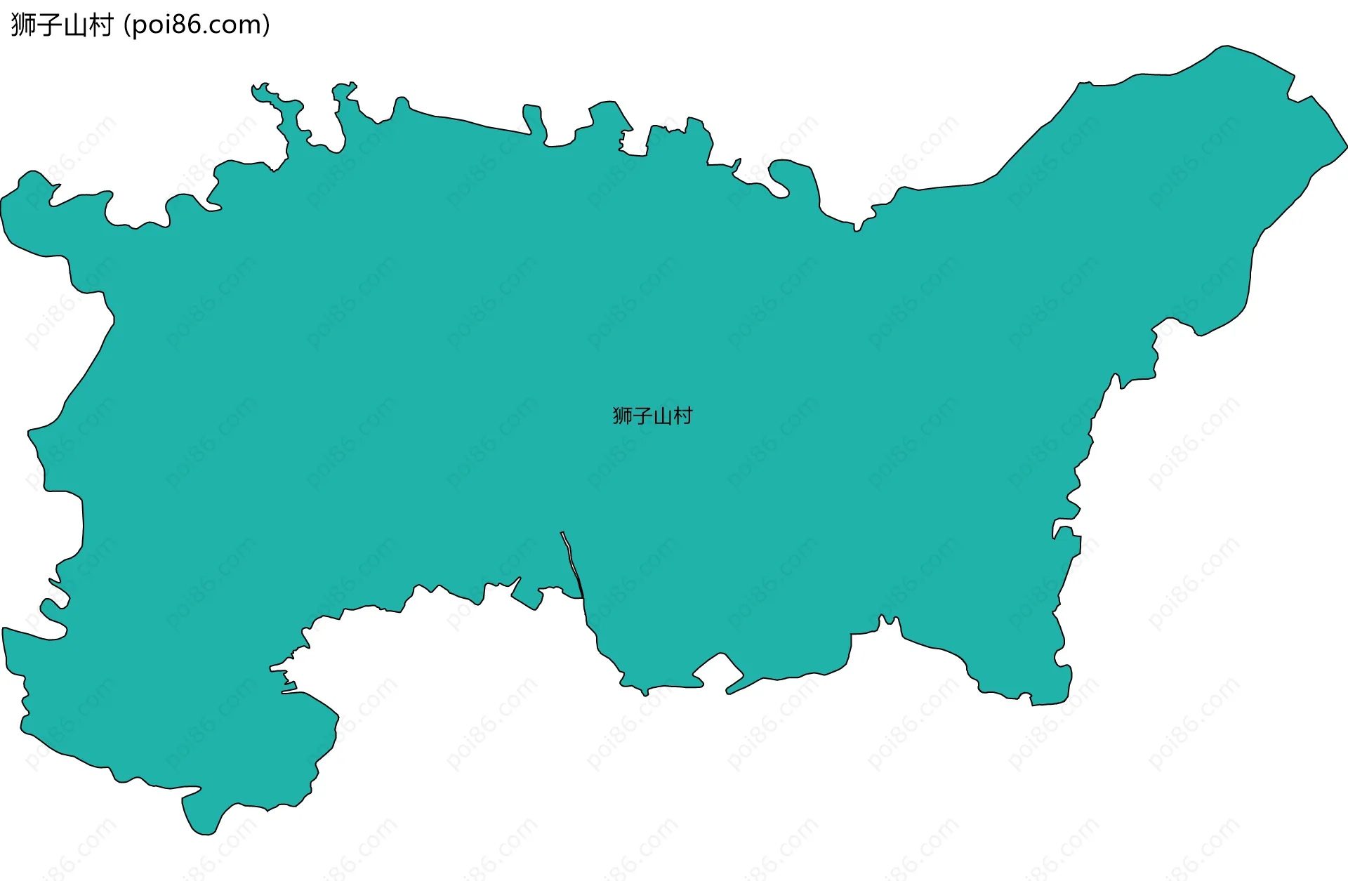 狮子山村边界地图