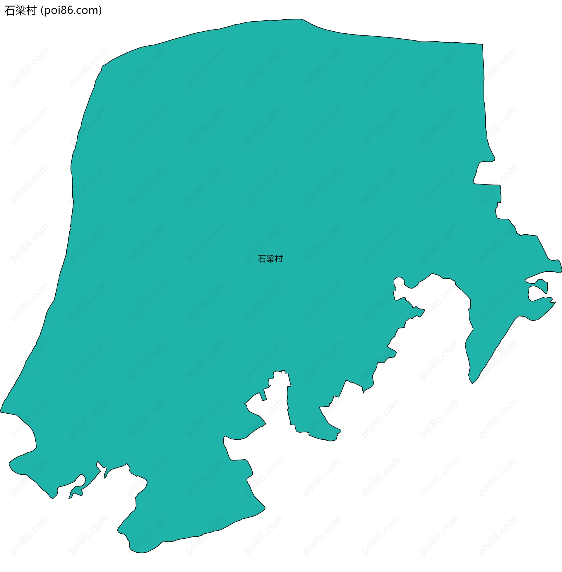 石梁村边界地图