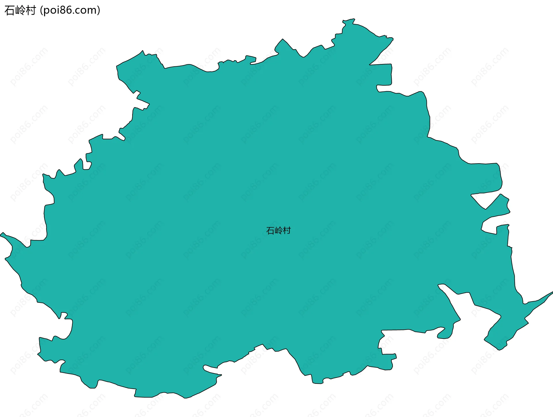 石岭村边界地图
