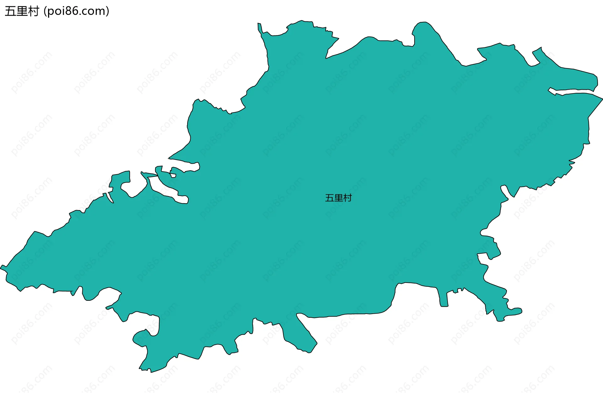 五里村边界地图