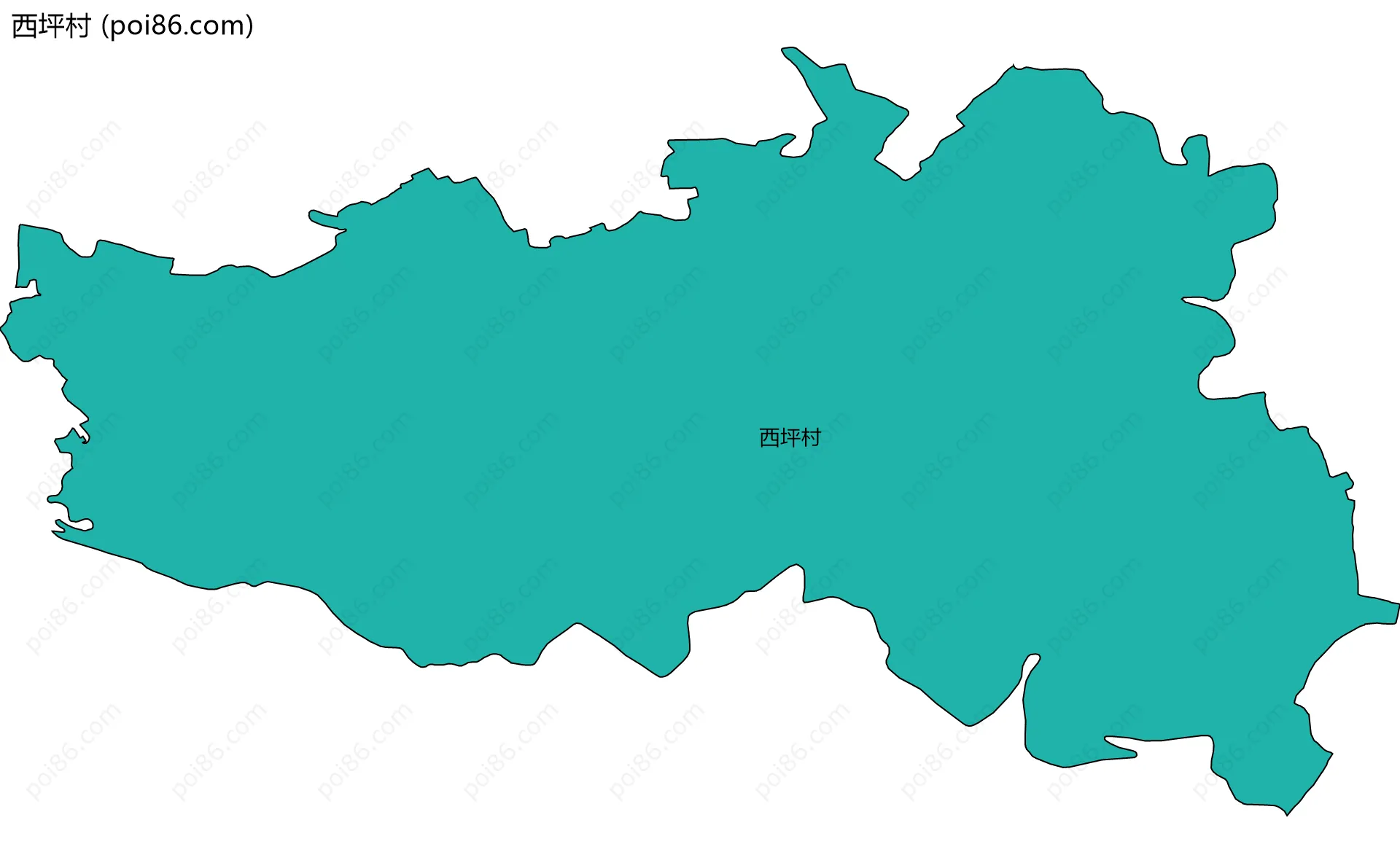 西坪村边界地图