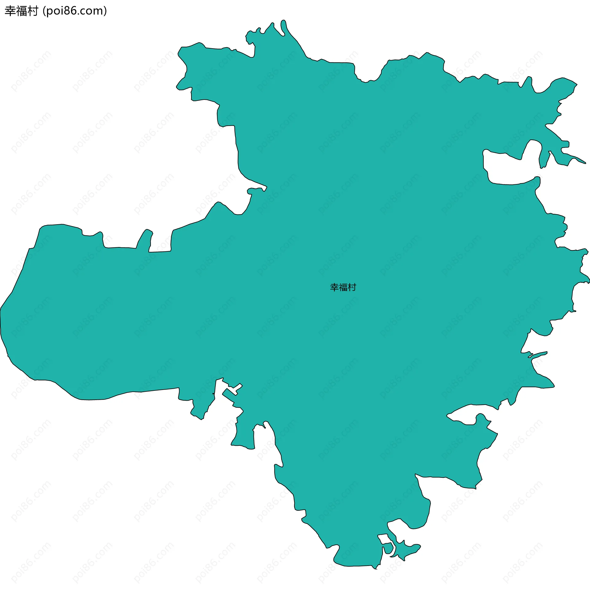 幸福村边界地图