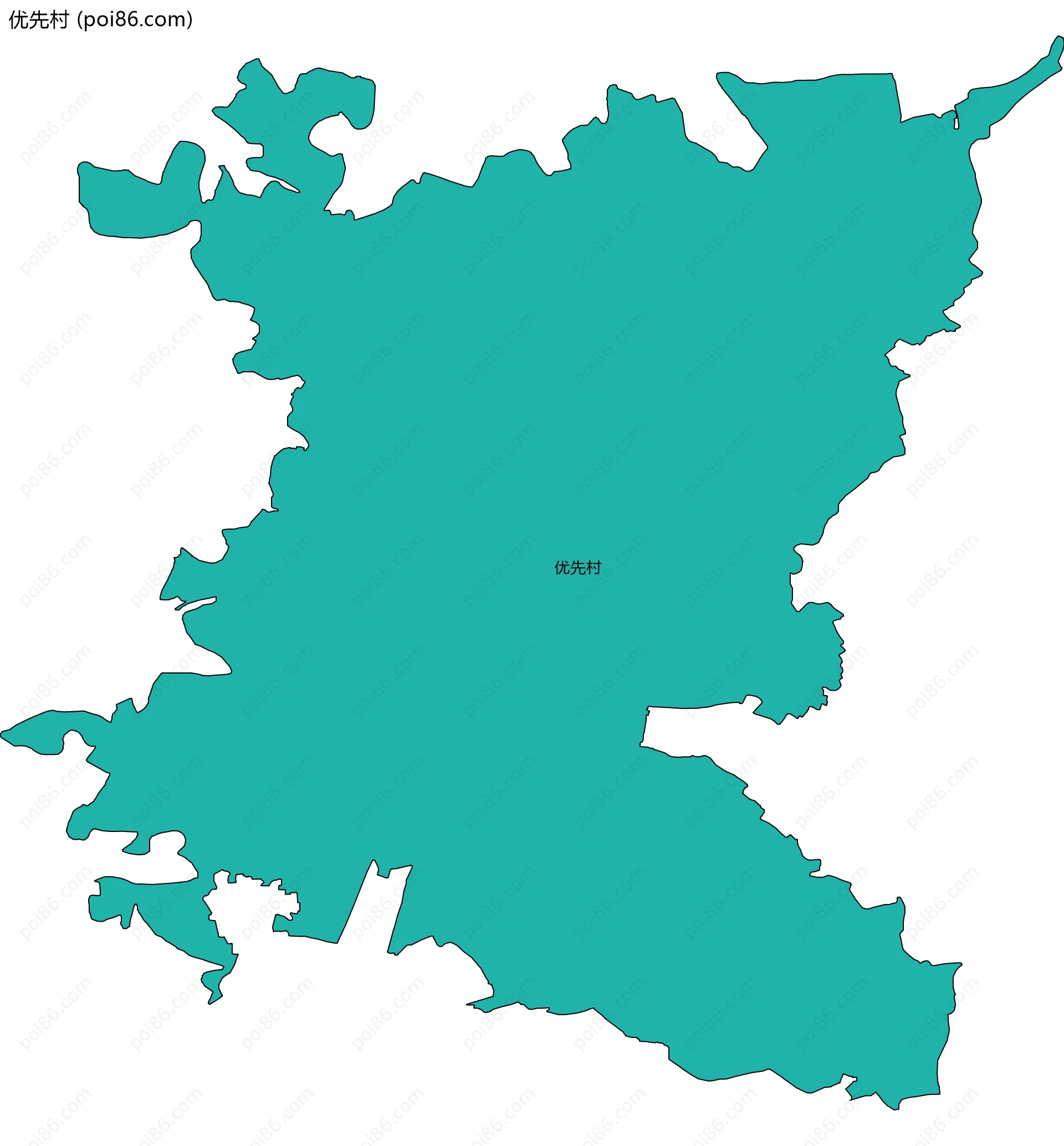 优先村边界地图