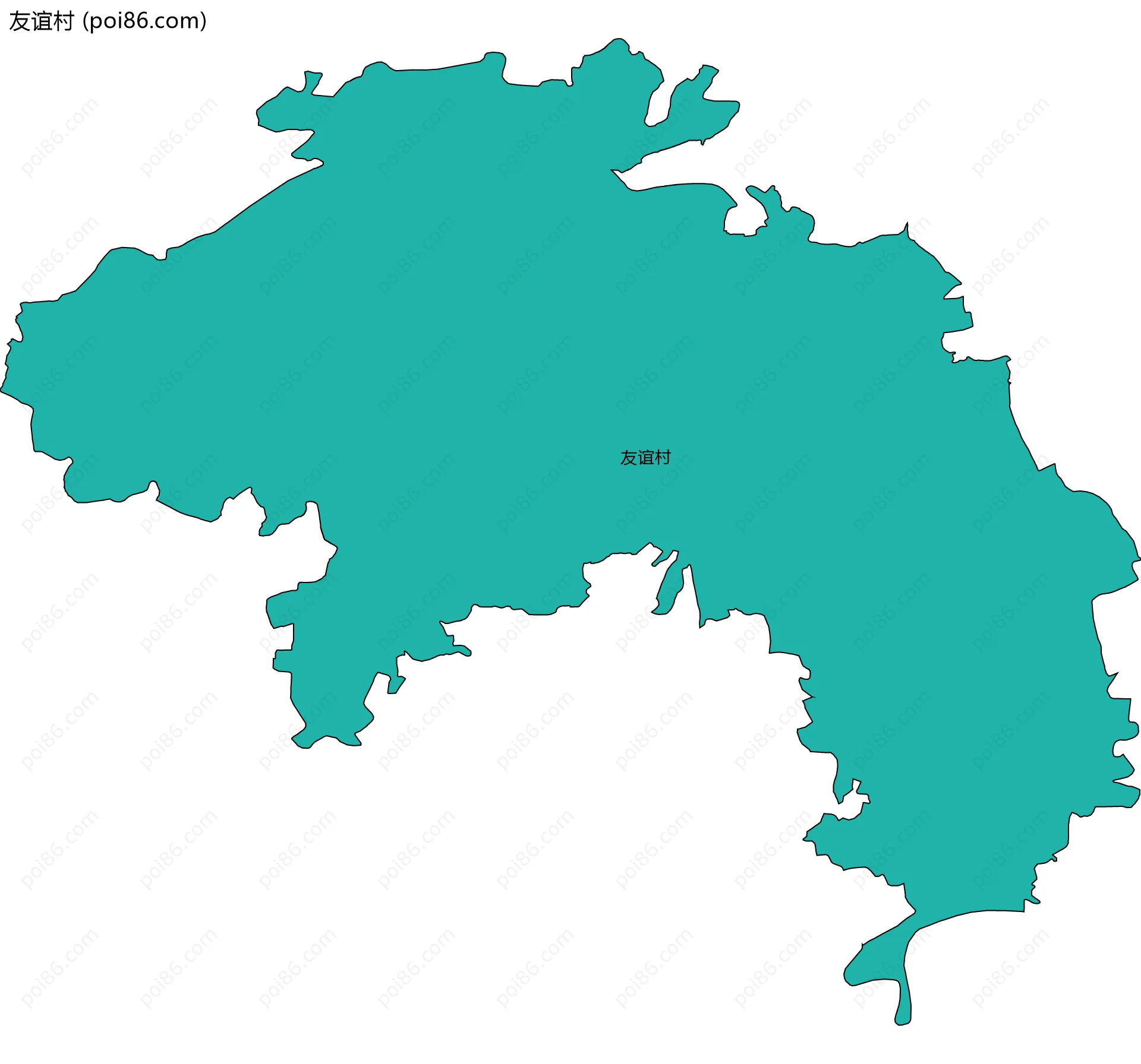 友谊村边界地图