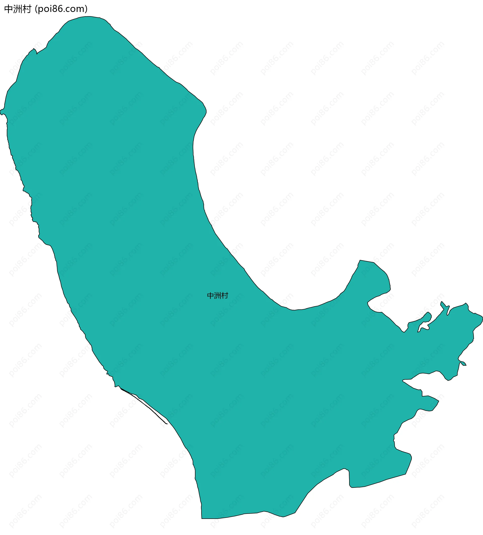 中洲村边界地图