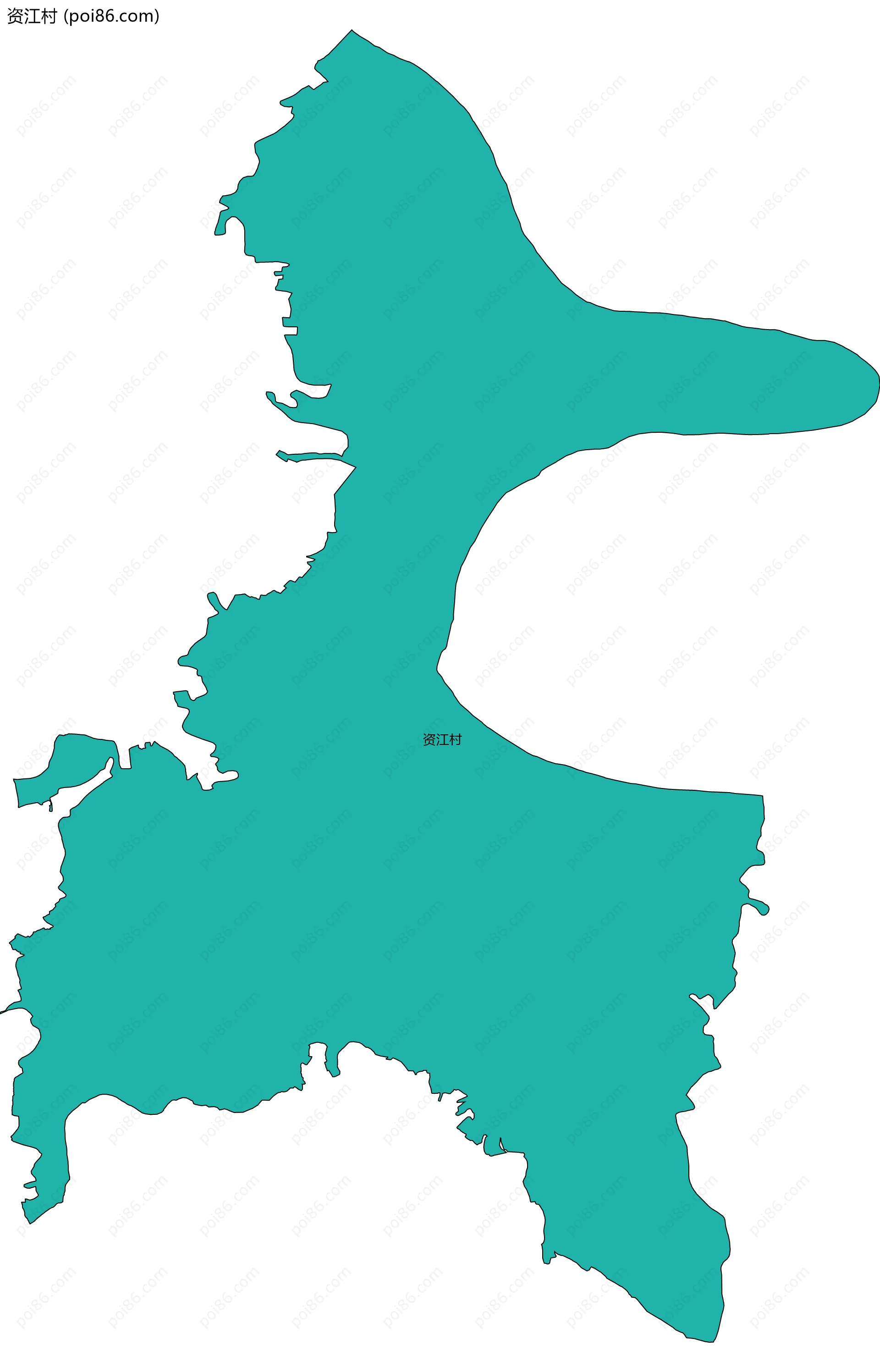 资江村边界地图