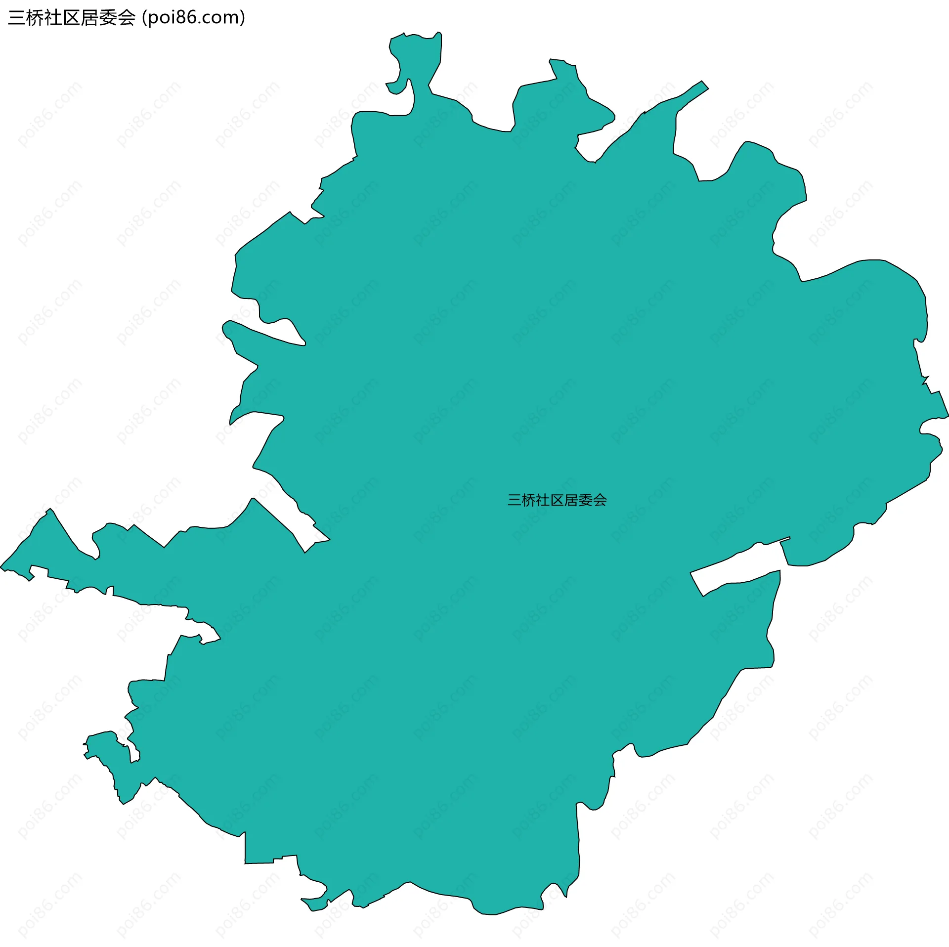 三桥社区居委会边界地图