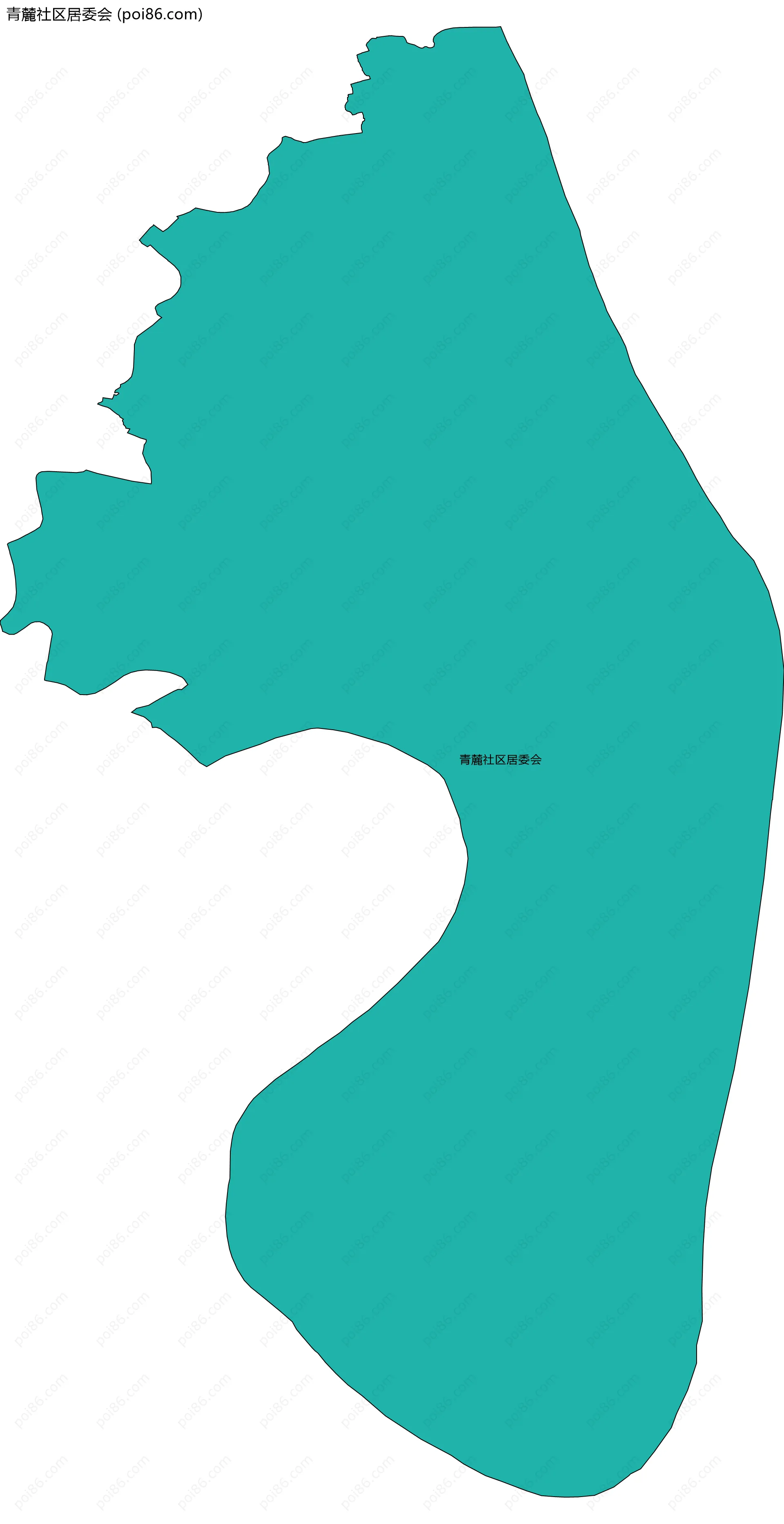 青麓社区居委会边界地图