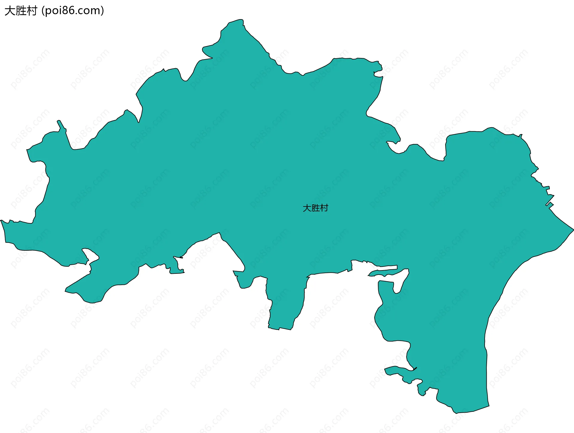 大胜村边界地图