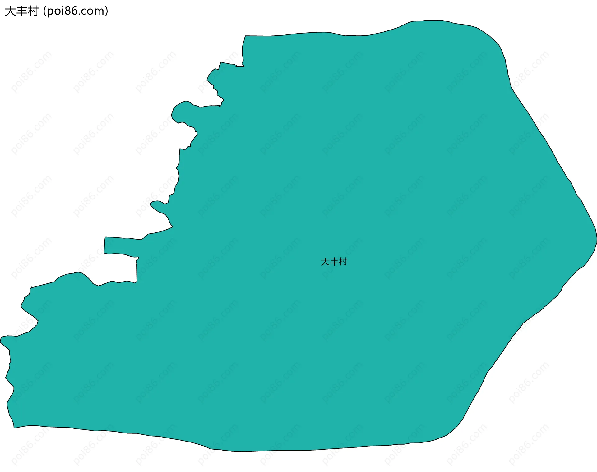 大丰村边界地图