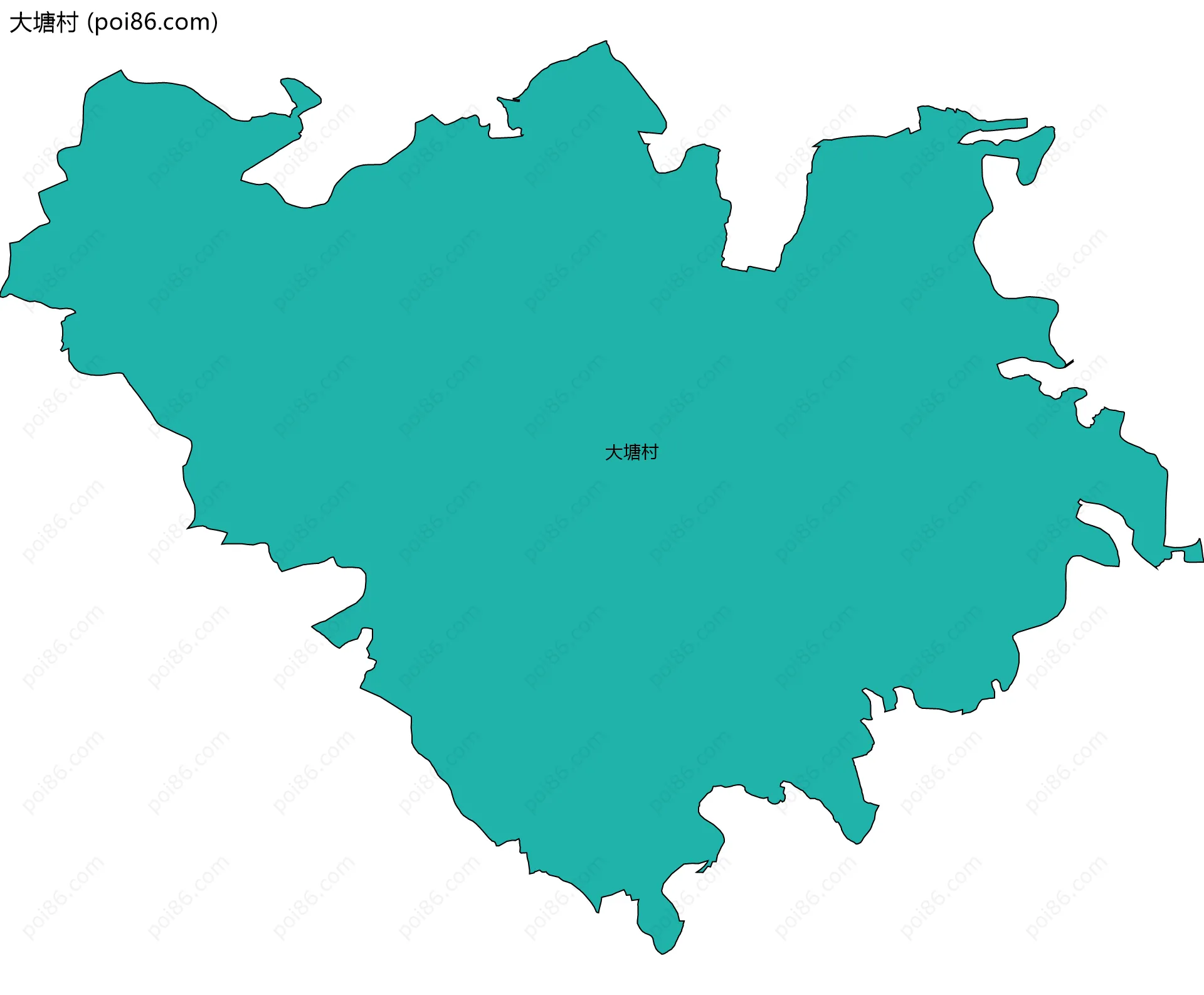 大塘村边界地图