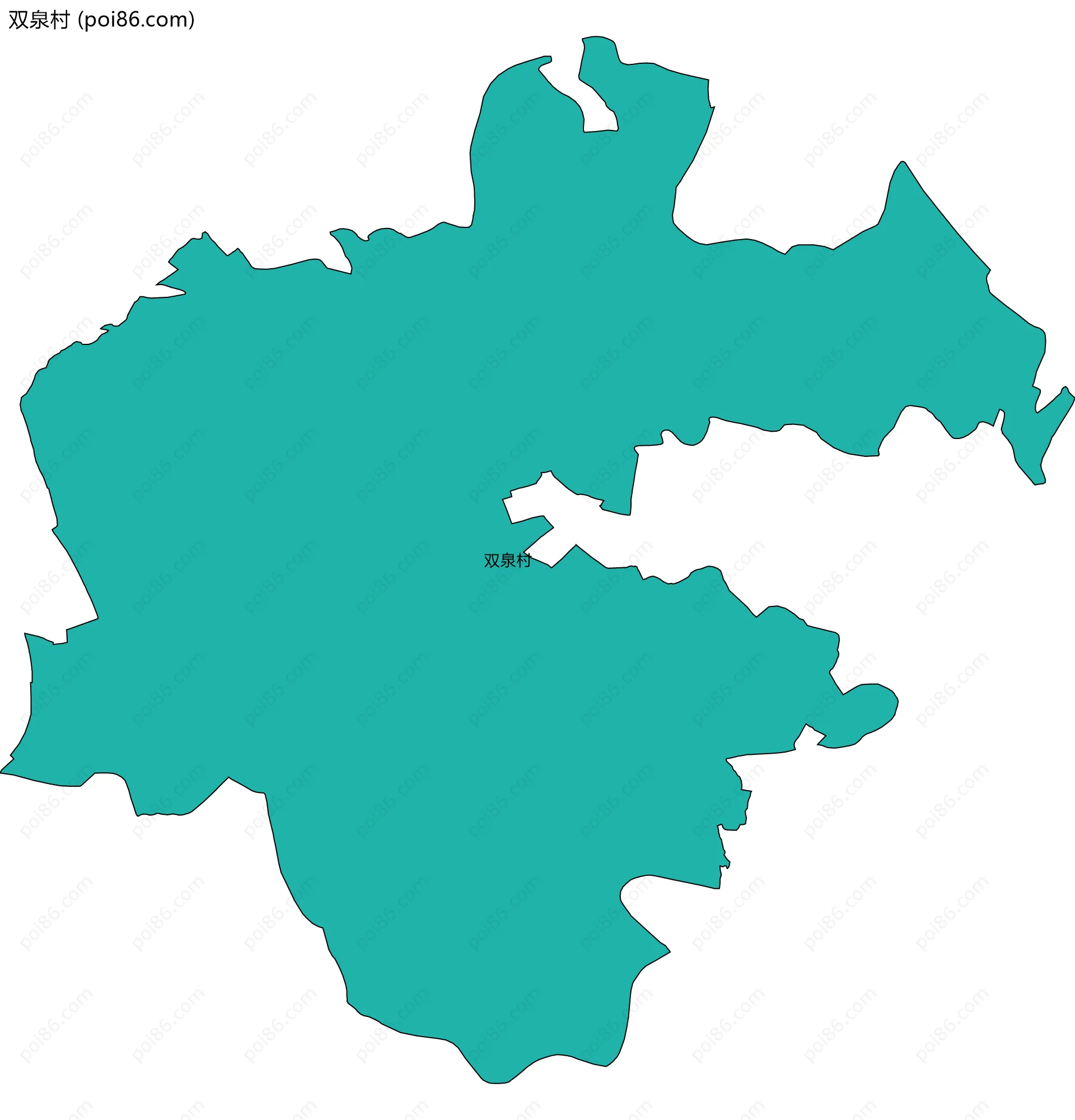 双泉村边界地图