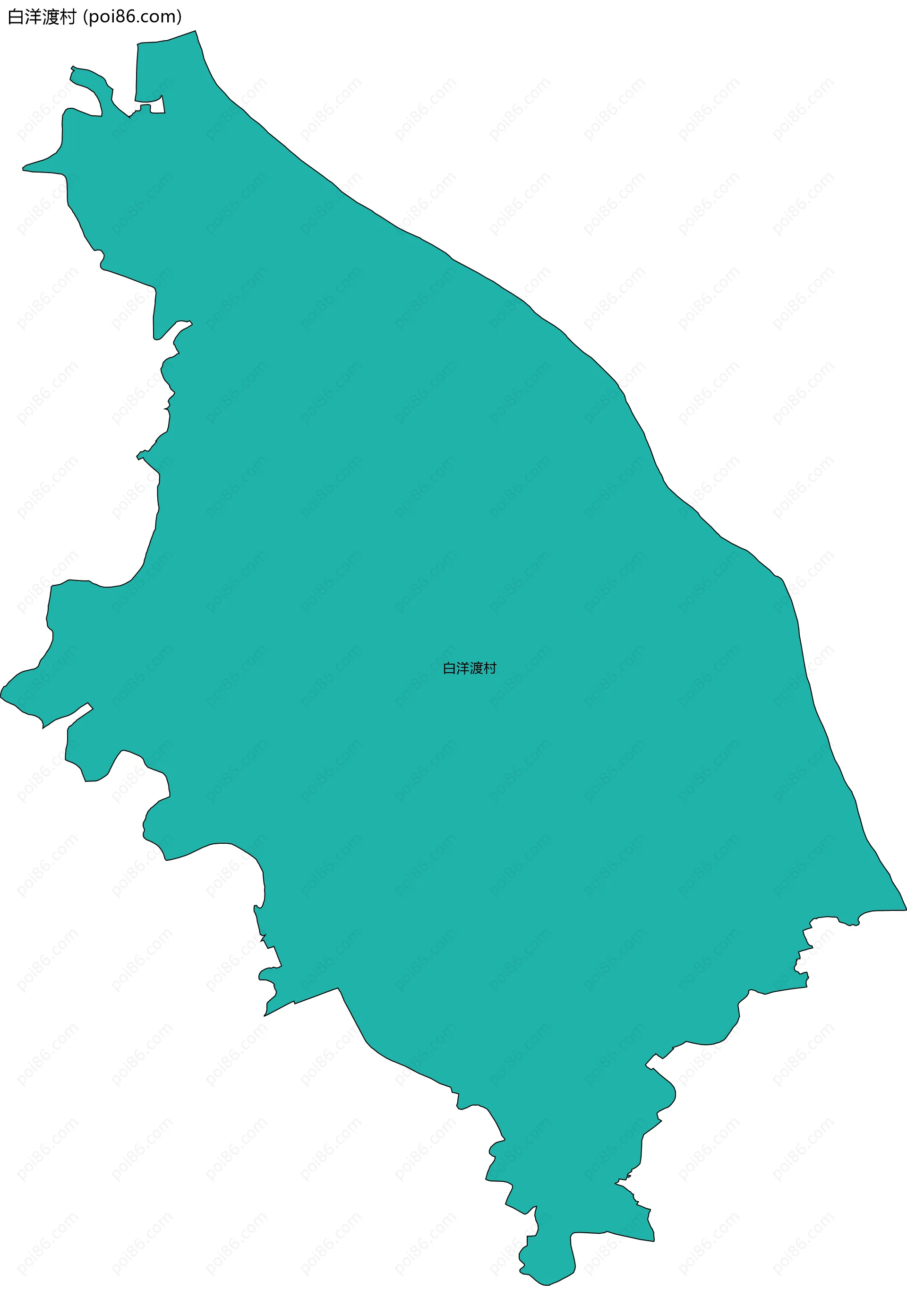 白洋渡村边界地图