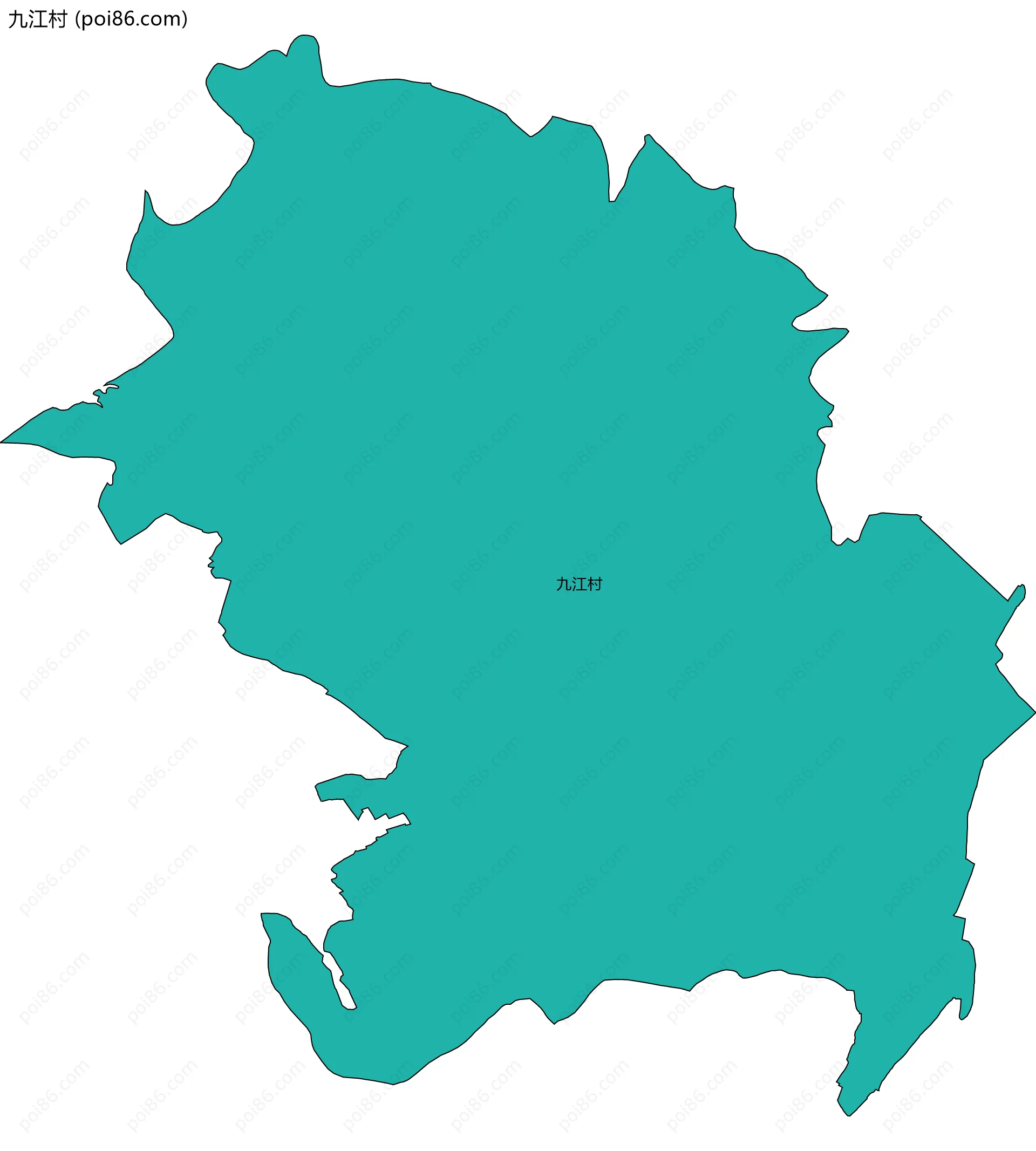 九江村边界地图