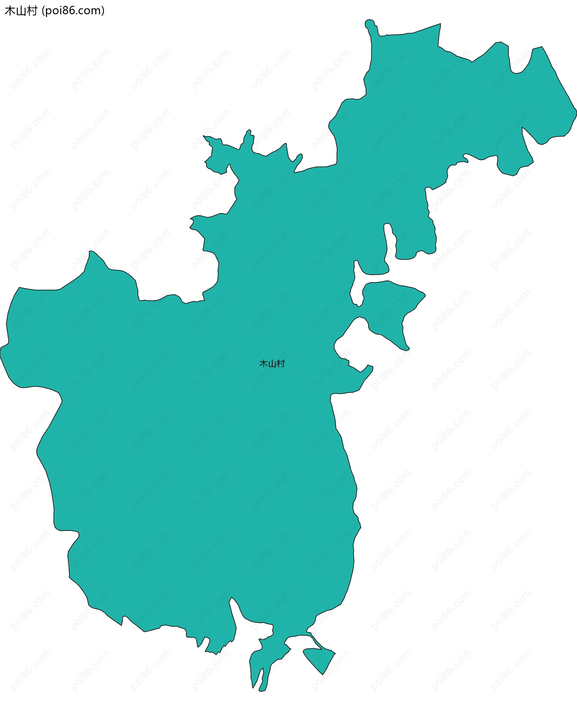 木山村边界地图