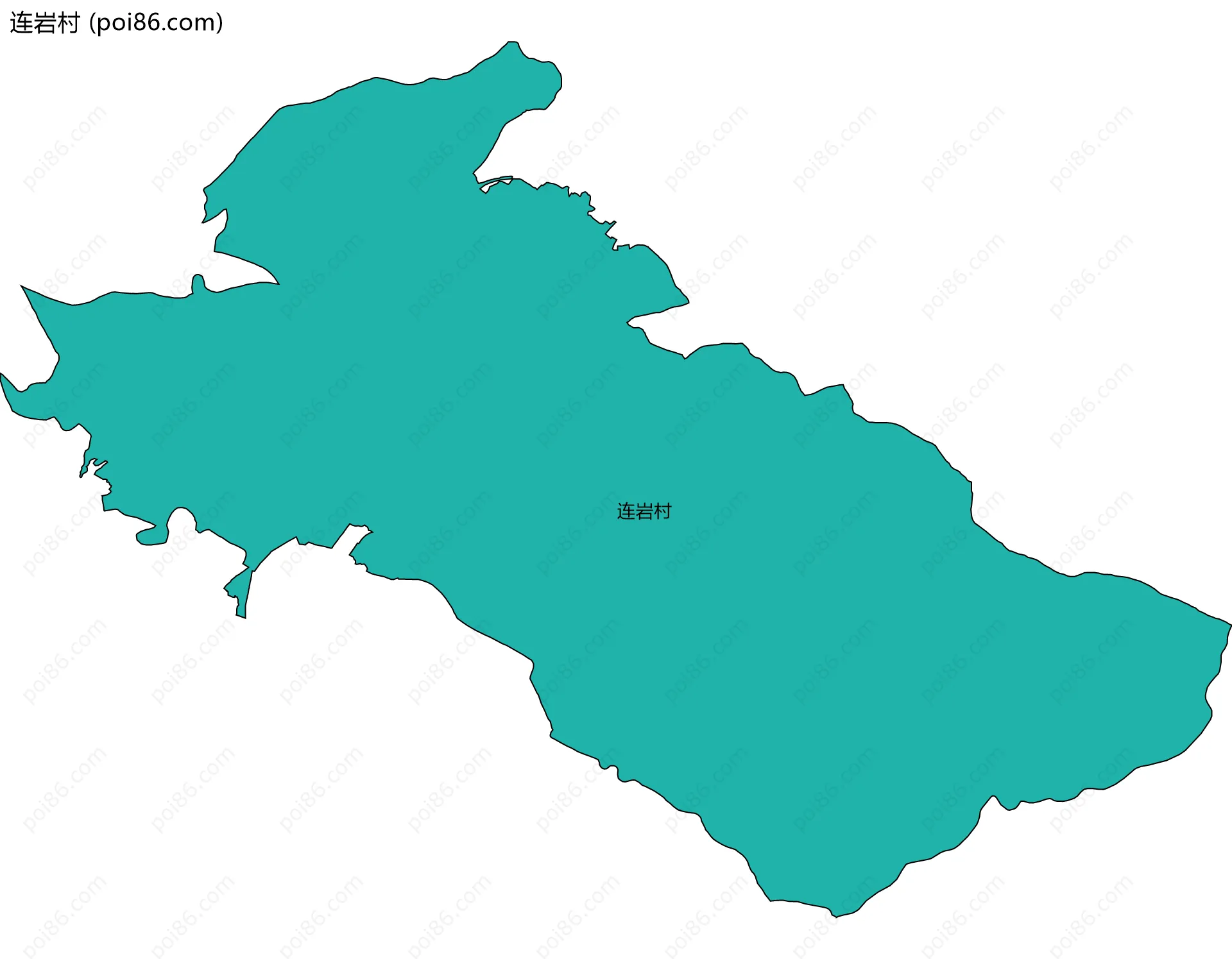 连岩村边界地图