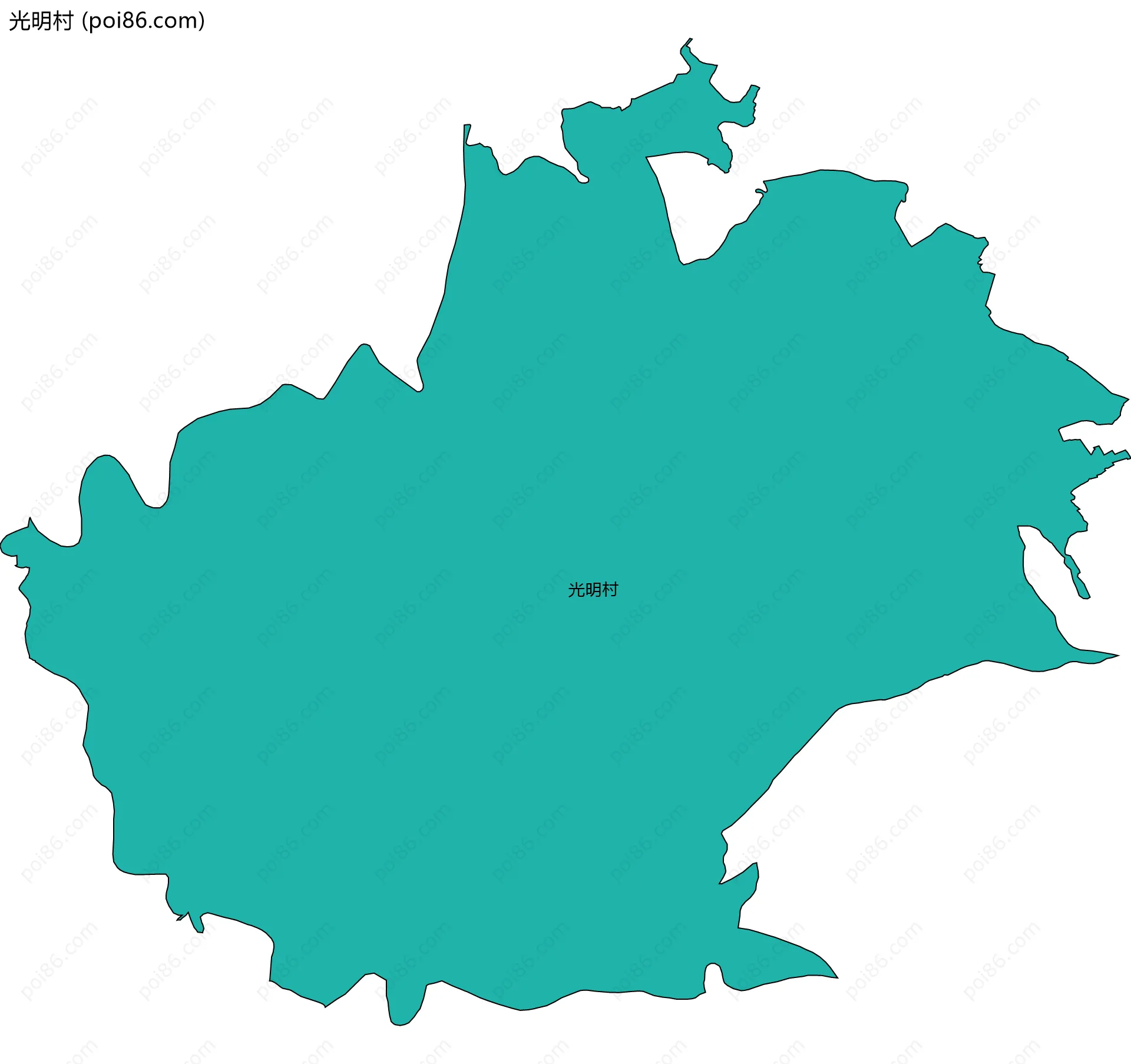 光明村边界地图