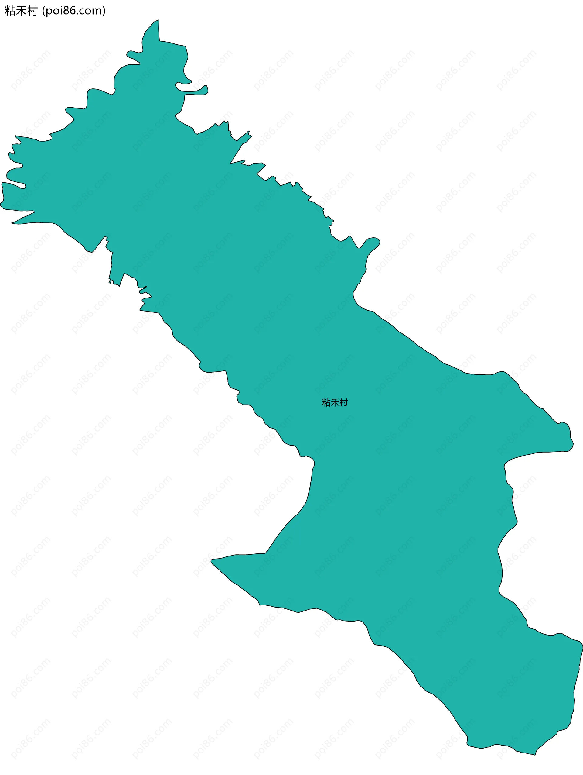 粘禾村边界地图