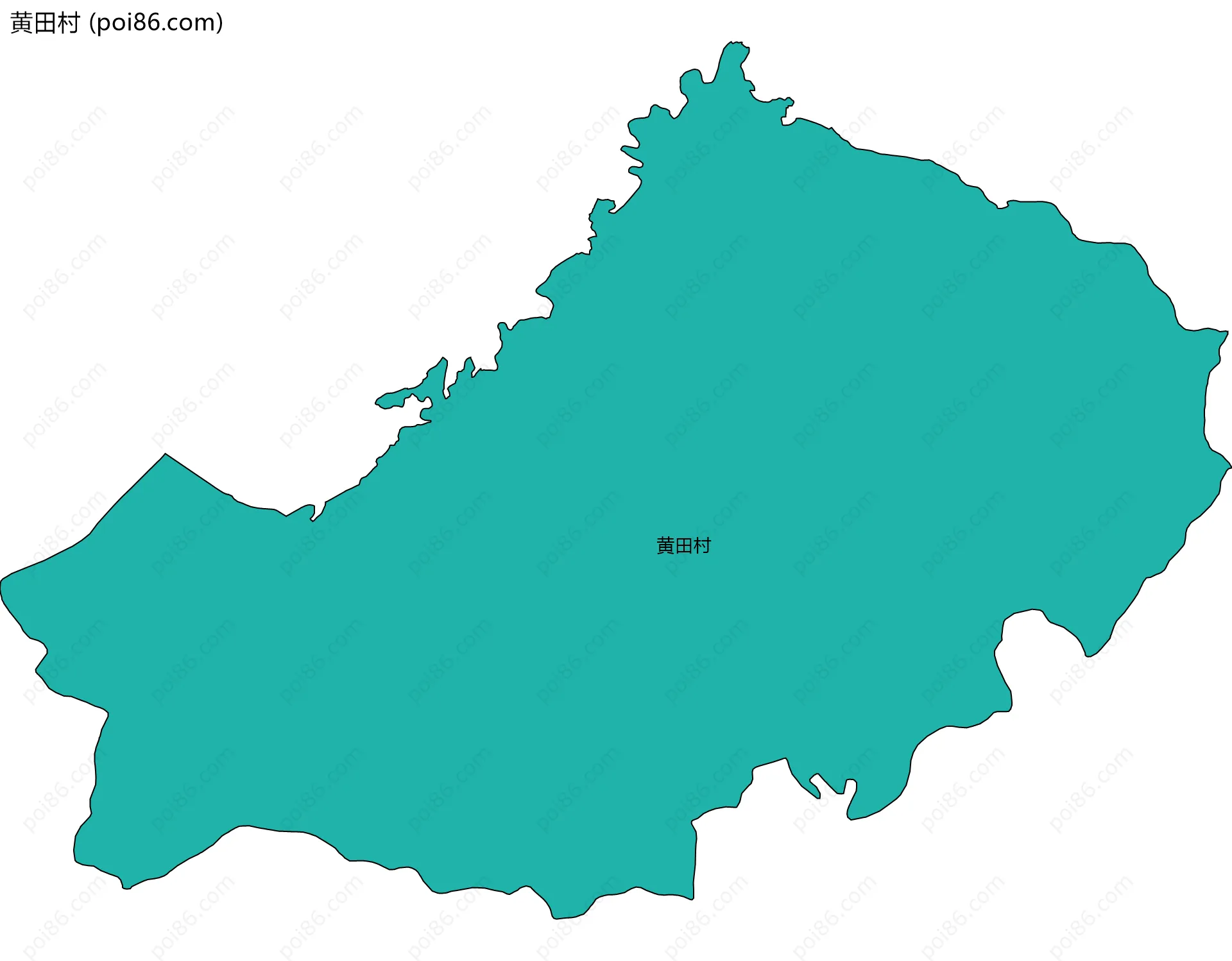 黄田村边界地图