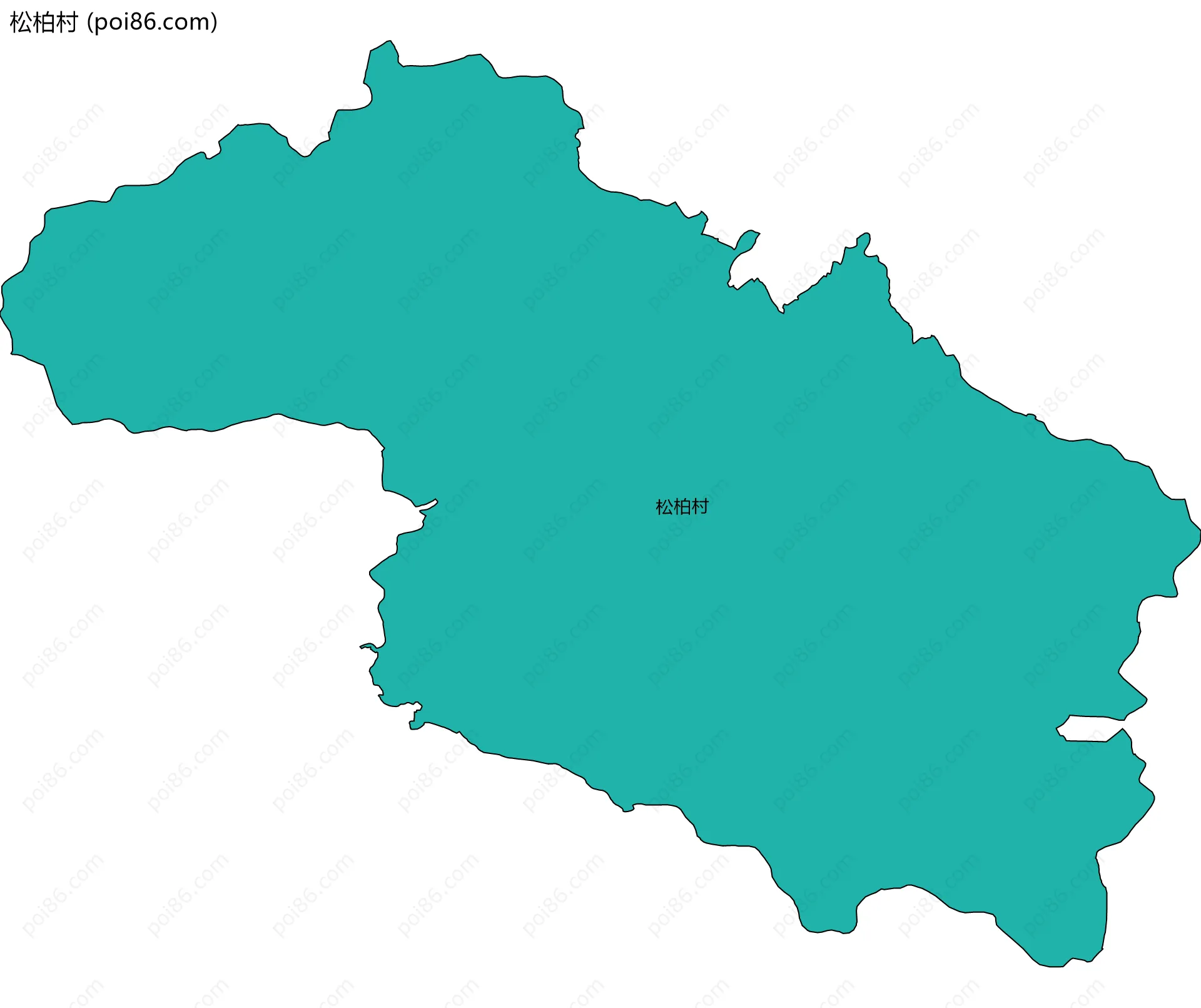 松柏村边界地图