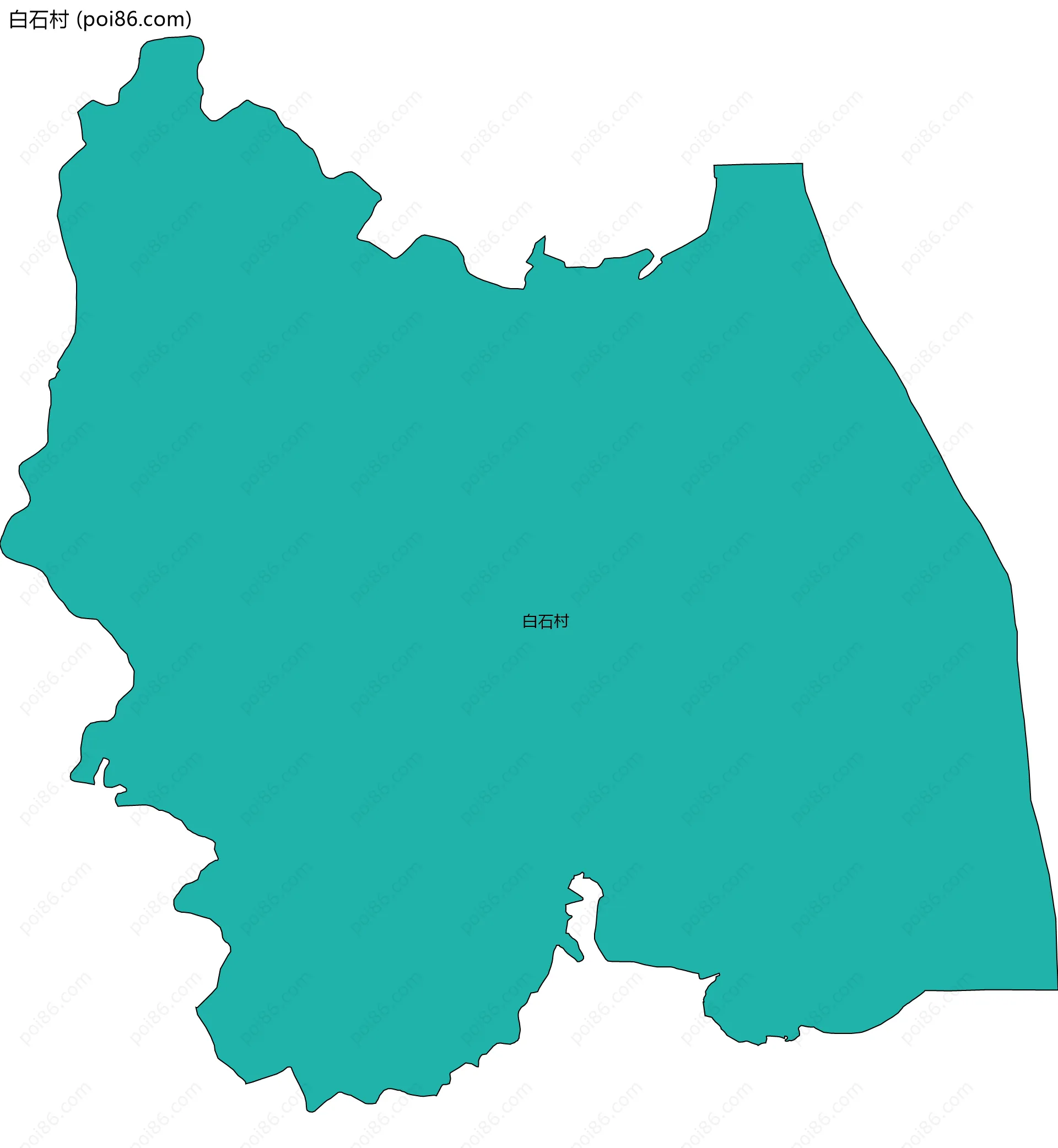 白石村边界地图