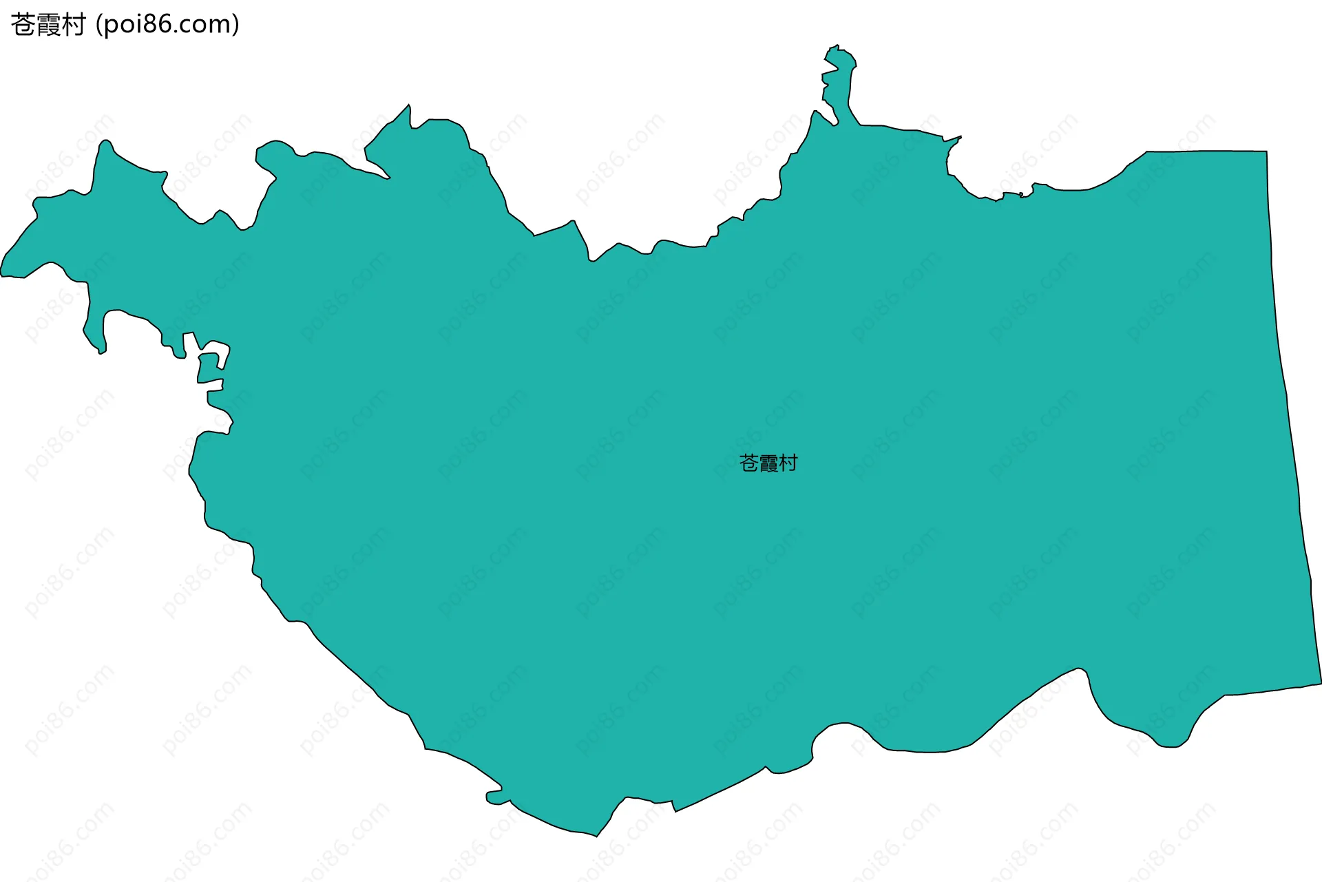 苍霞村边界地图