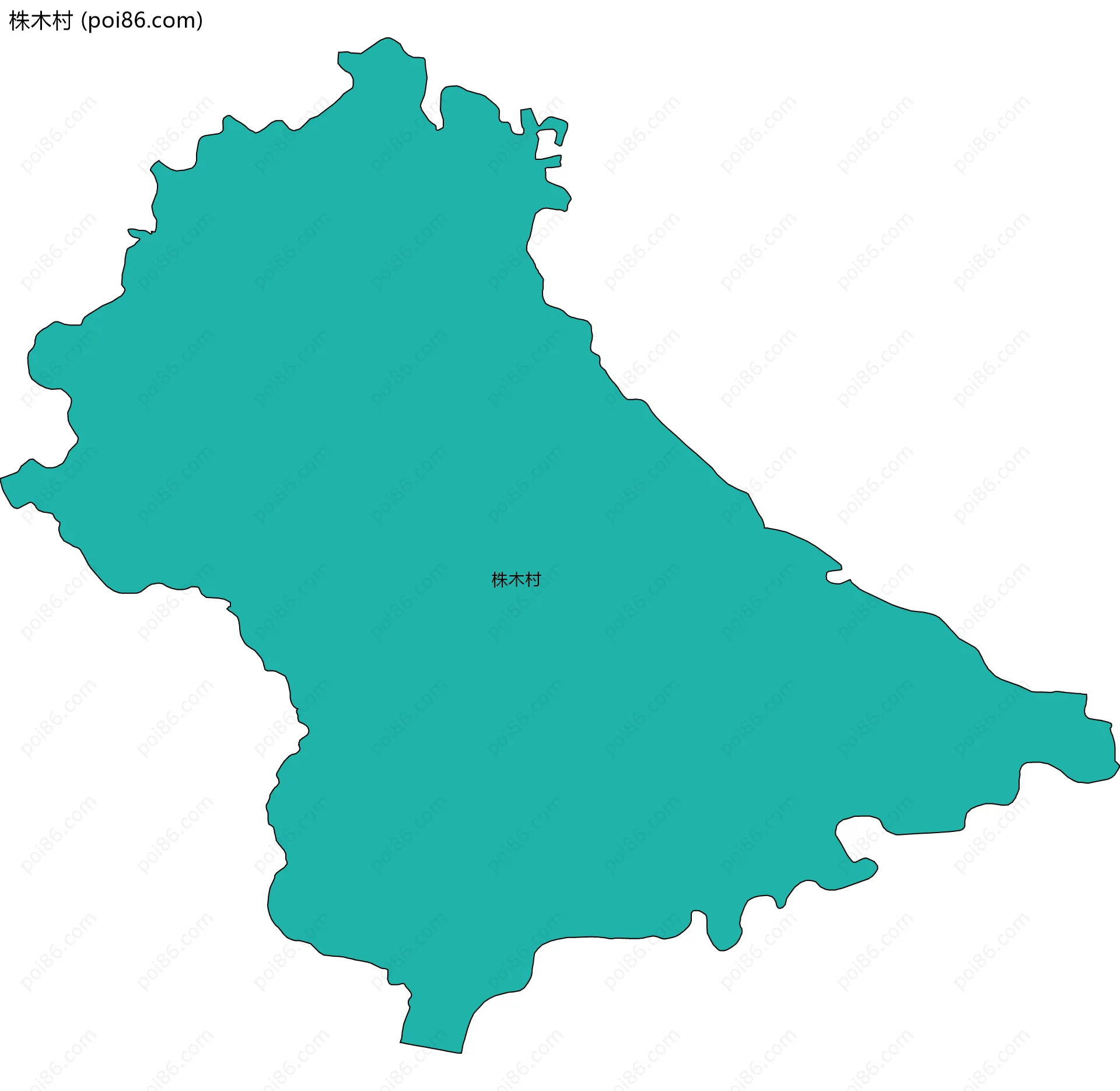 株木村边界地图
