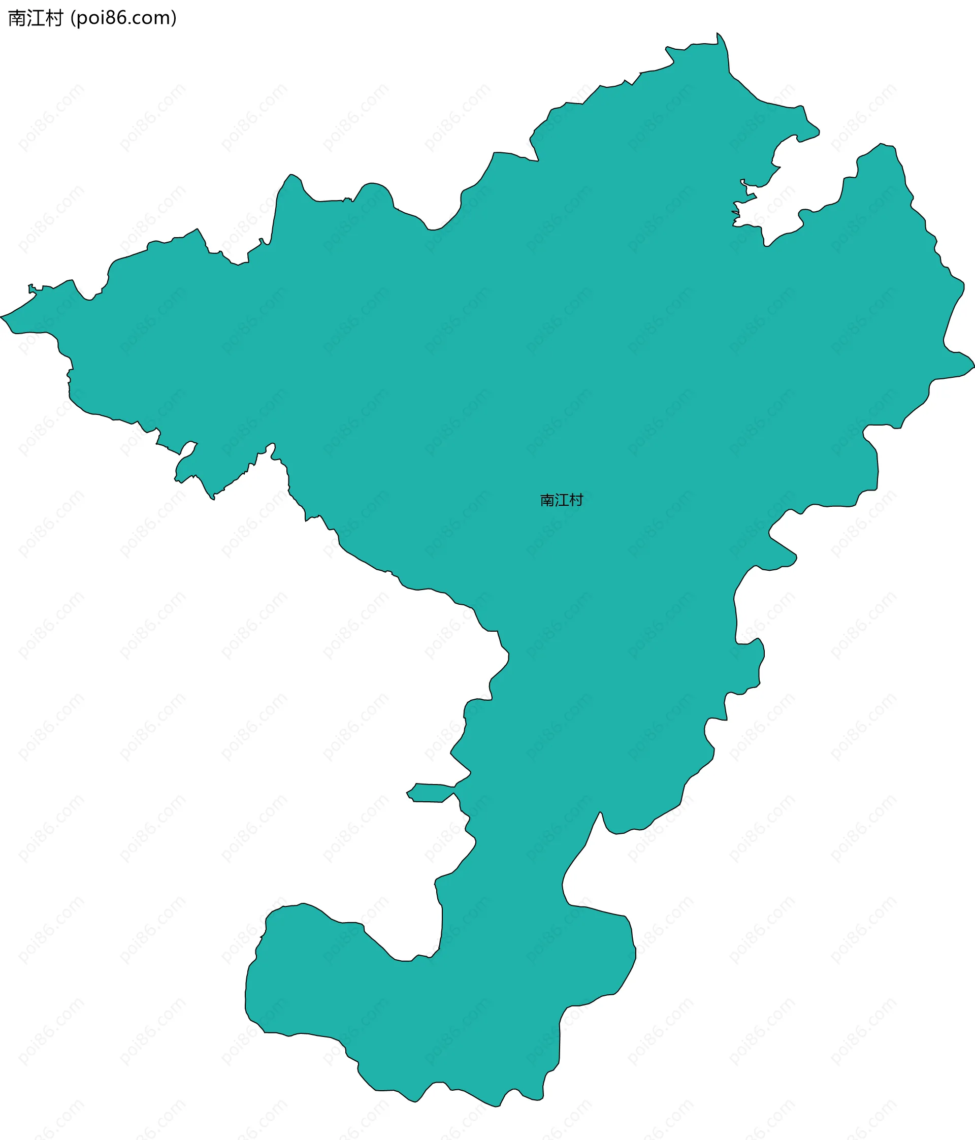 南江村边界地图