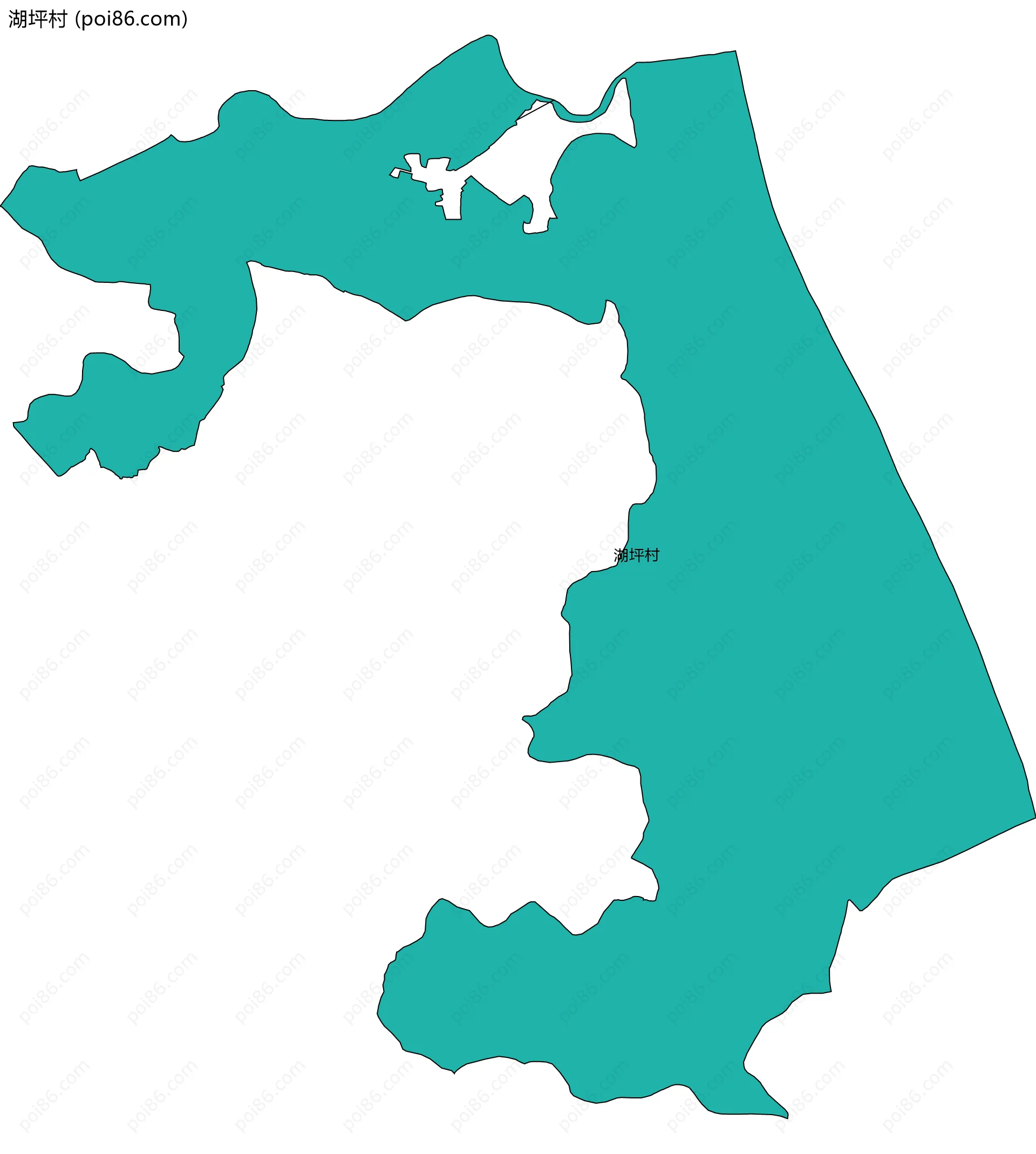 湖坪村边界地图