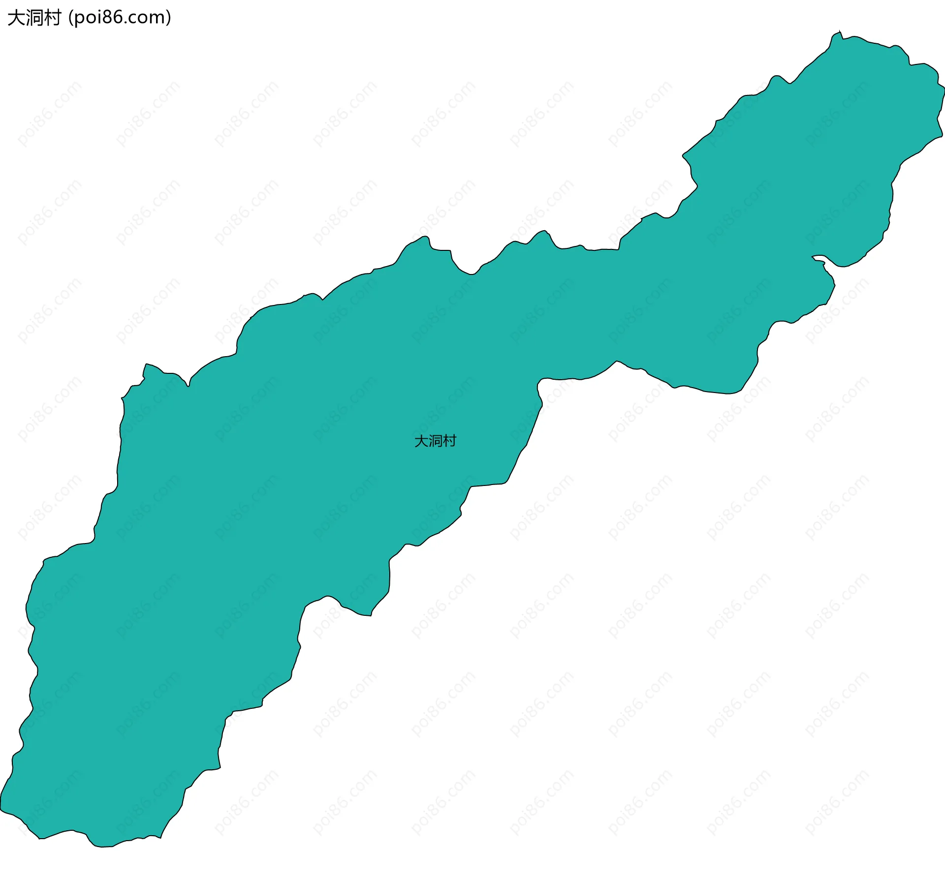 大洞村边界地图
