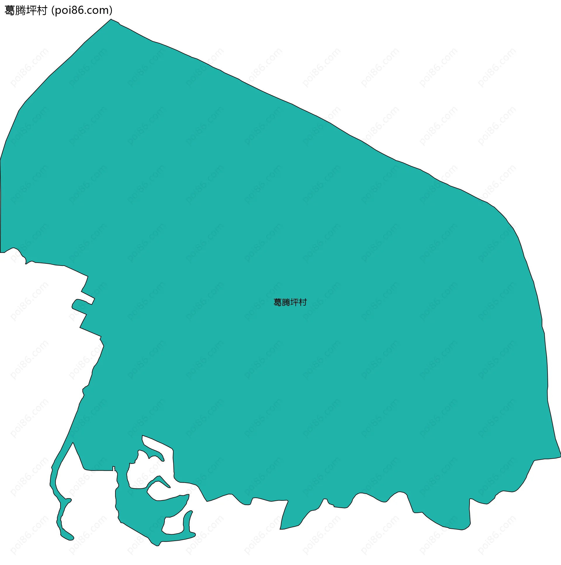 葛腾坪村边界地图