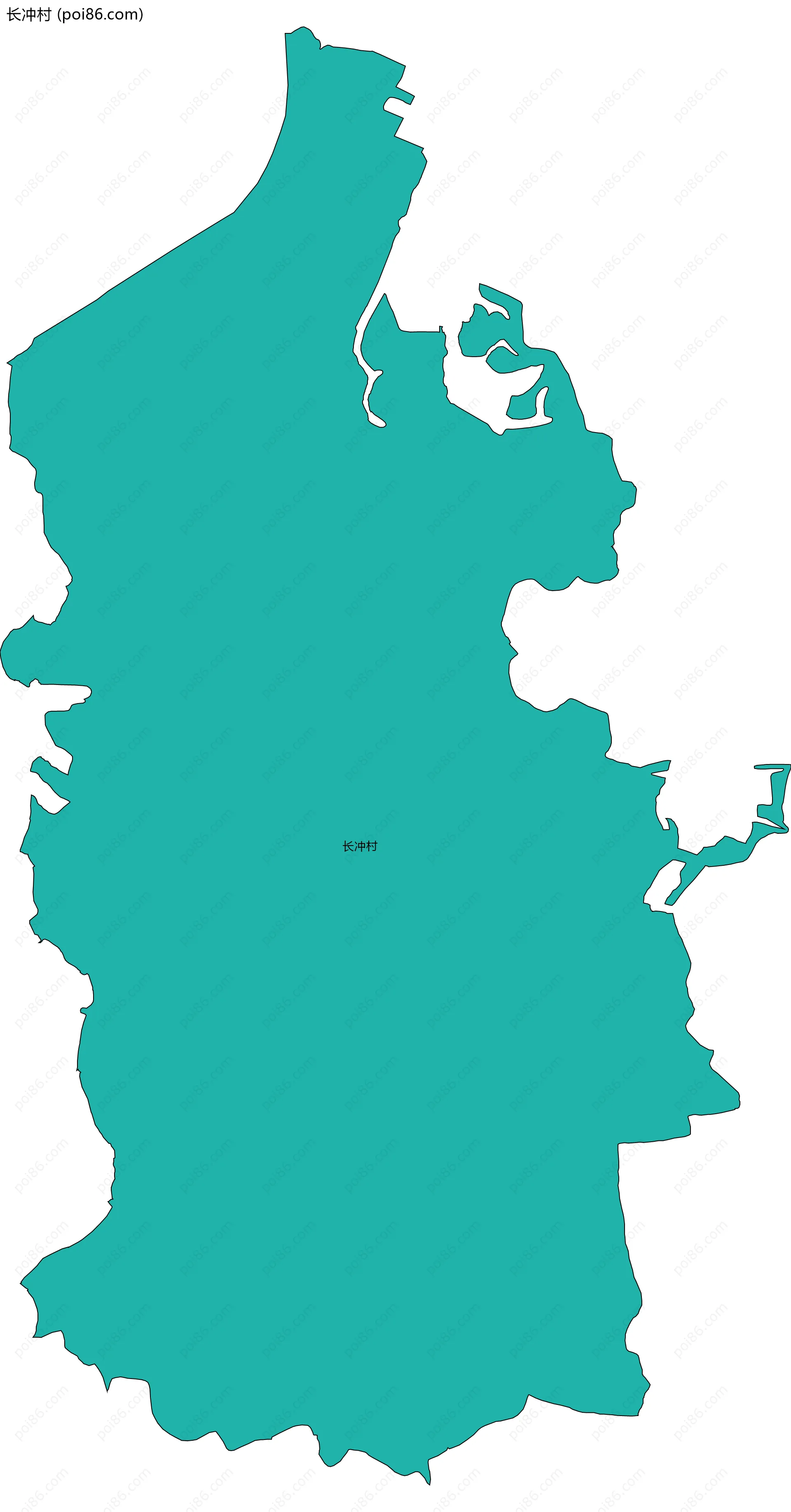 长冲村边界地图