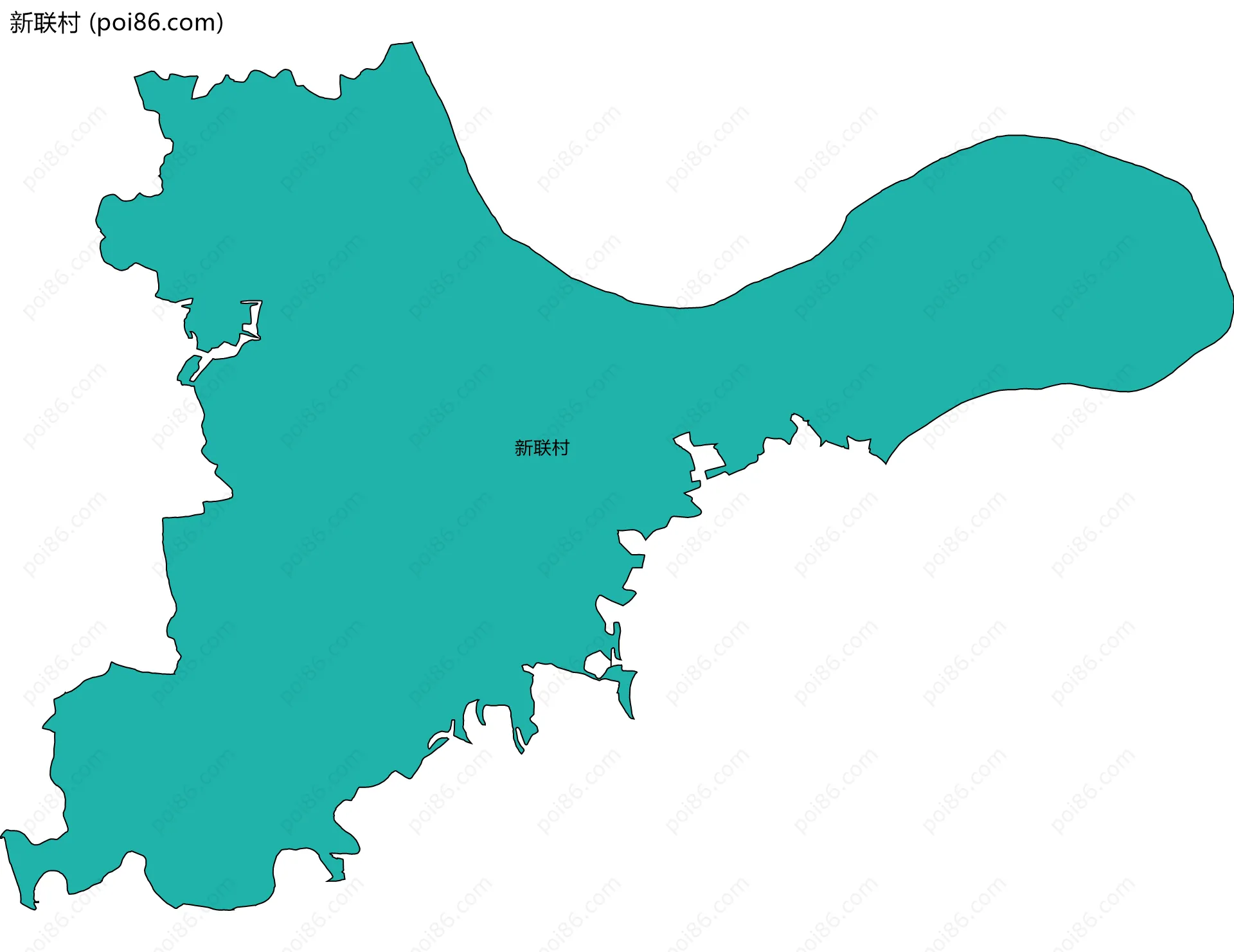 新联村边界地图