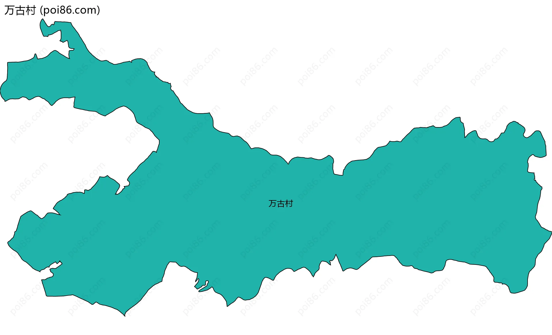 万古村边界地图