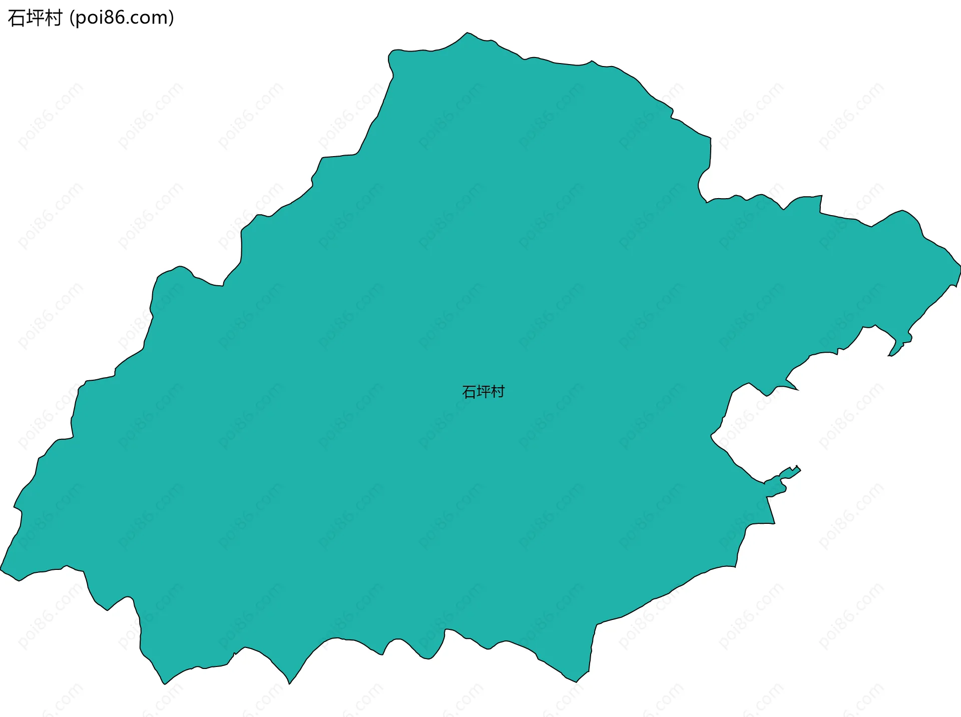 石坪村边界地图