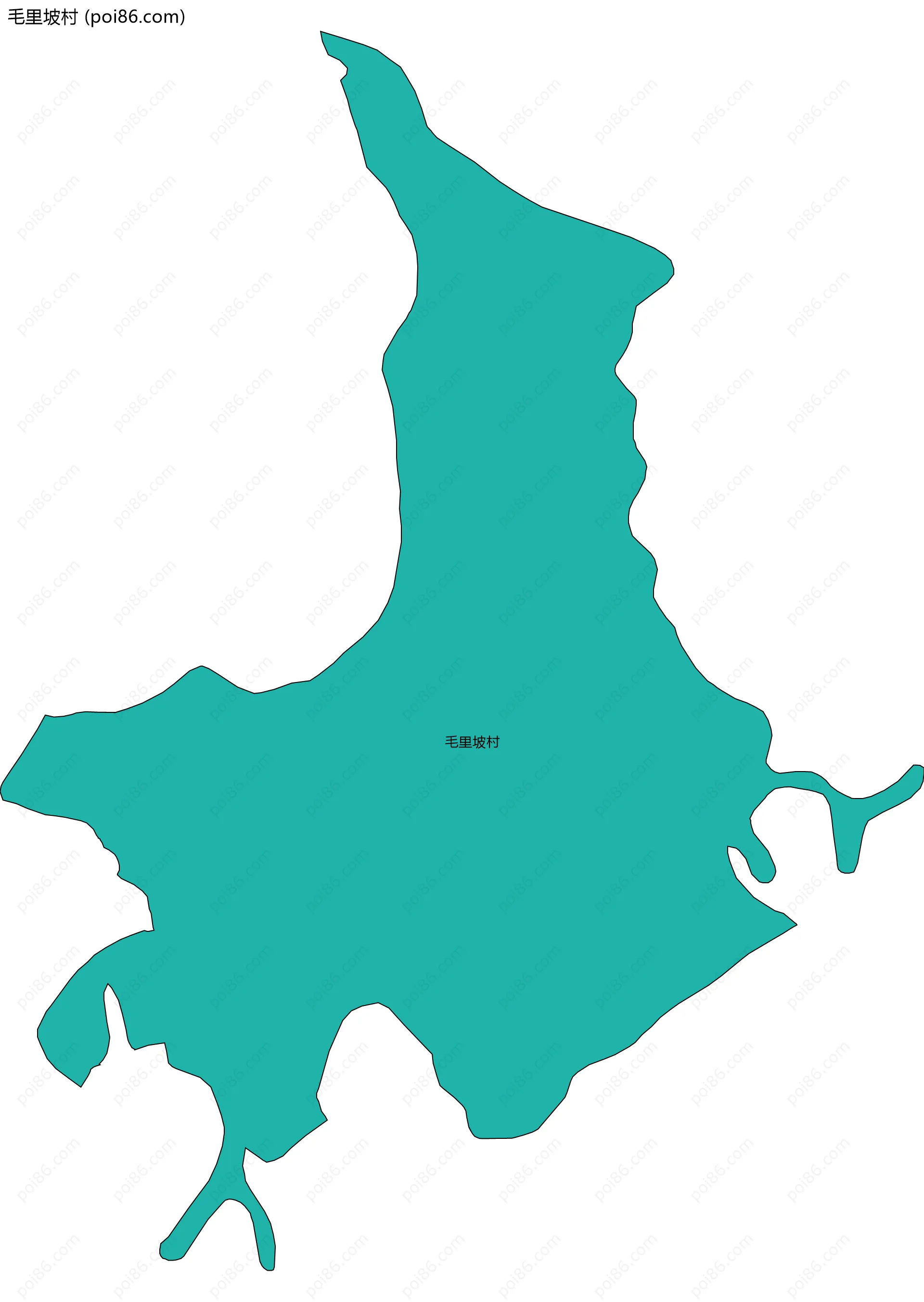 毛里坡村边界地图