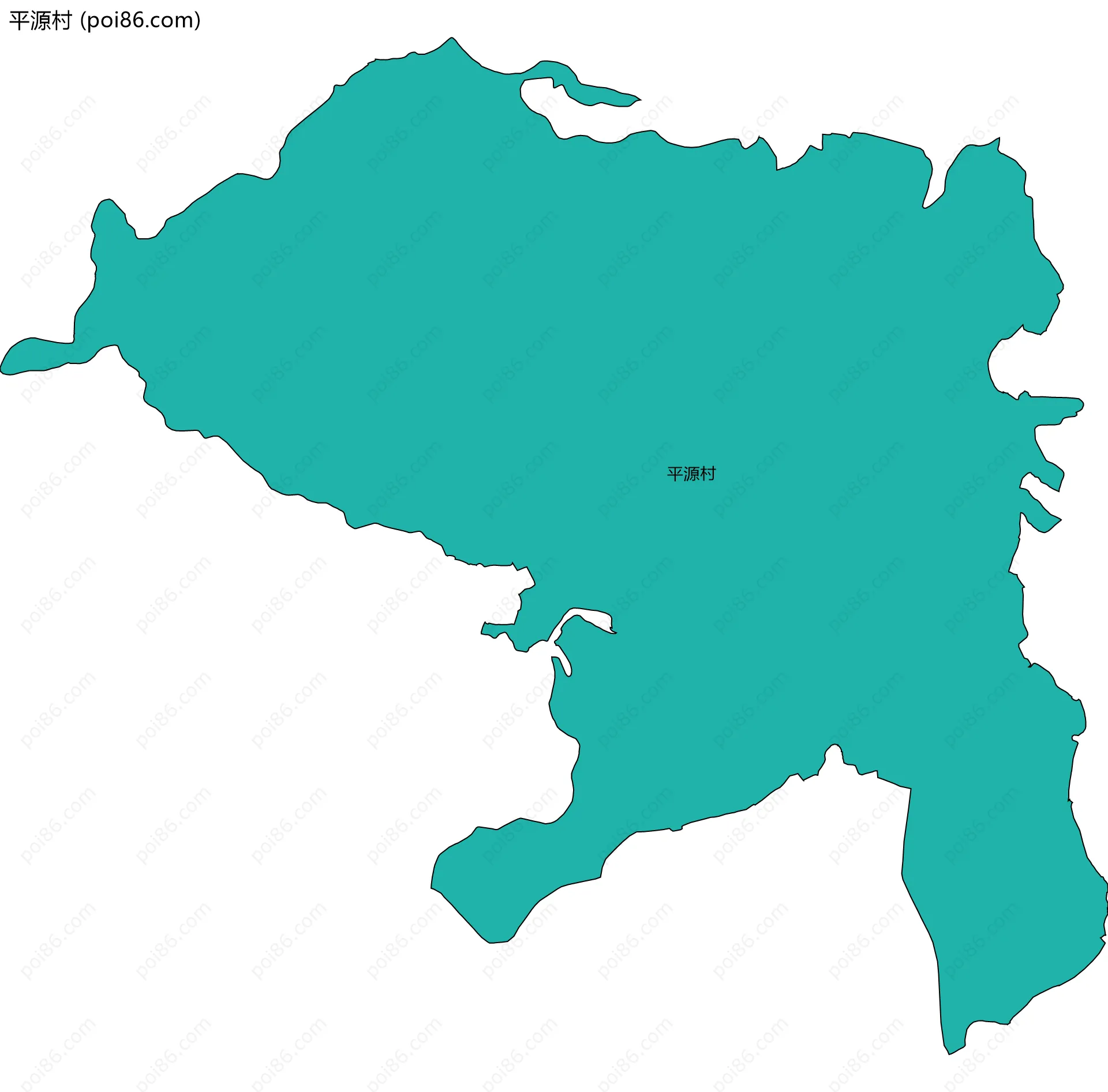 平源村边界地图