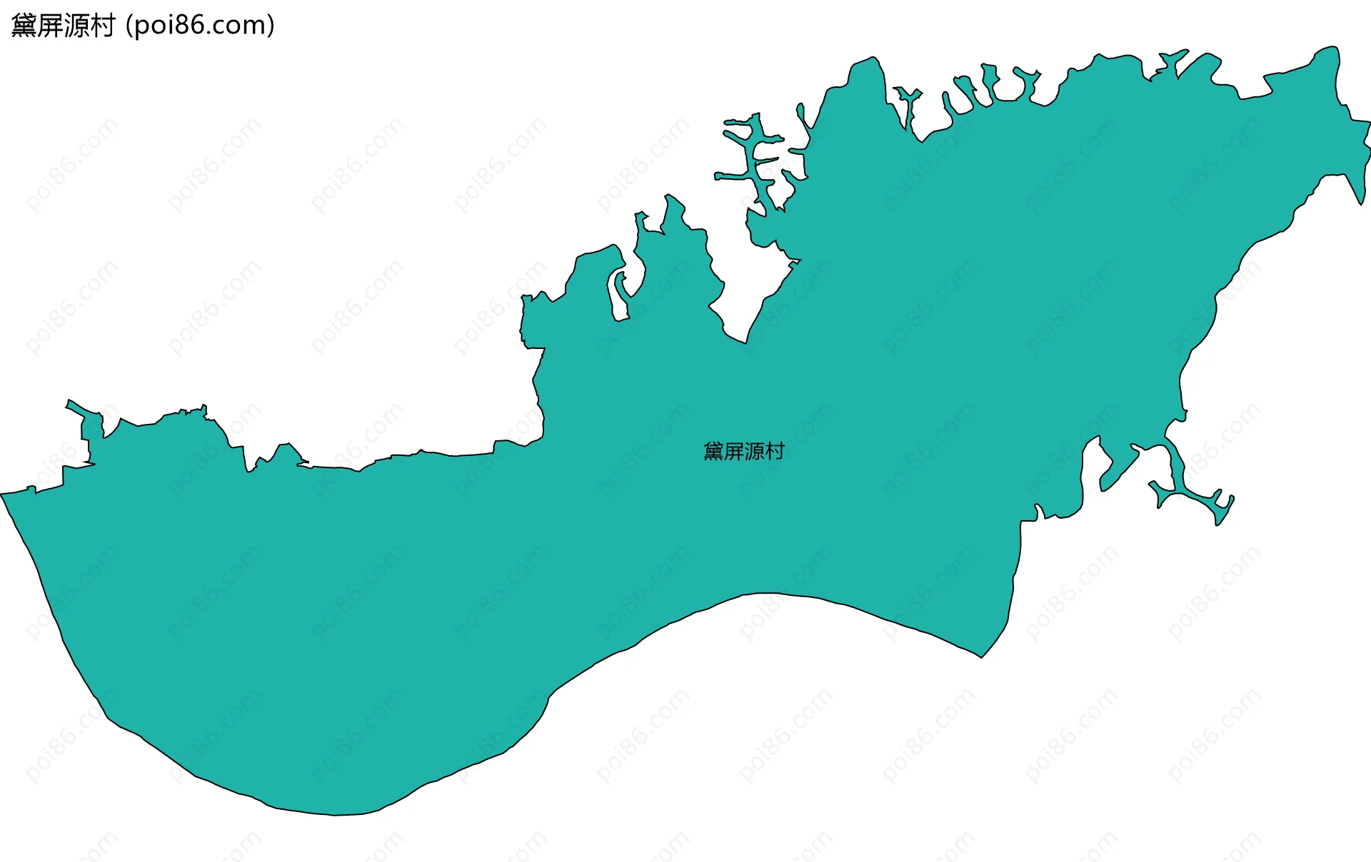 黛屏源村边界地图