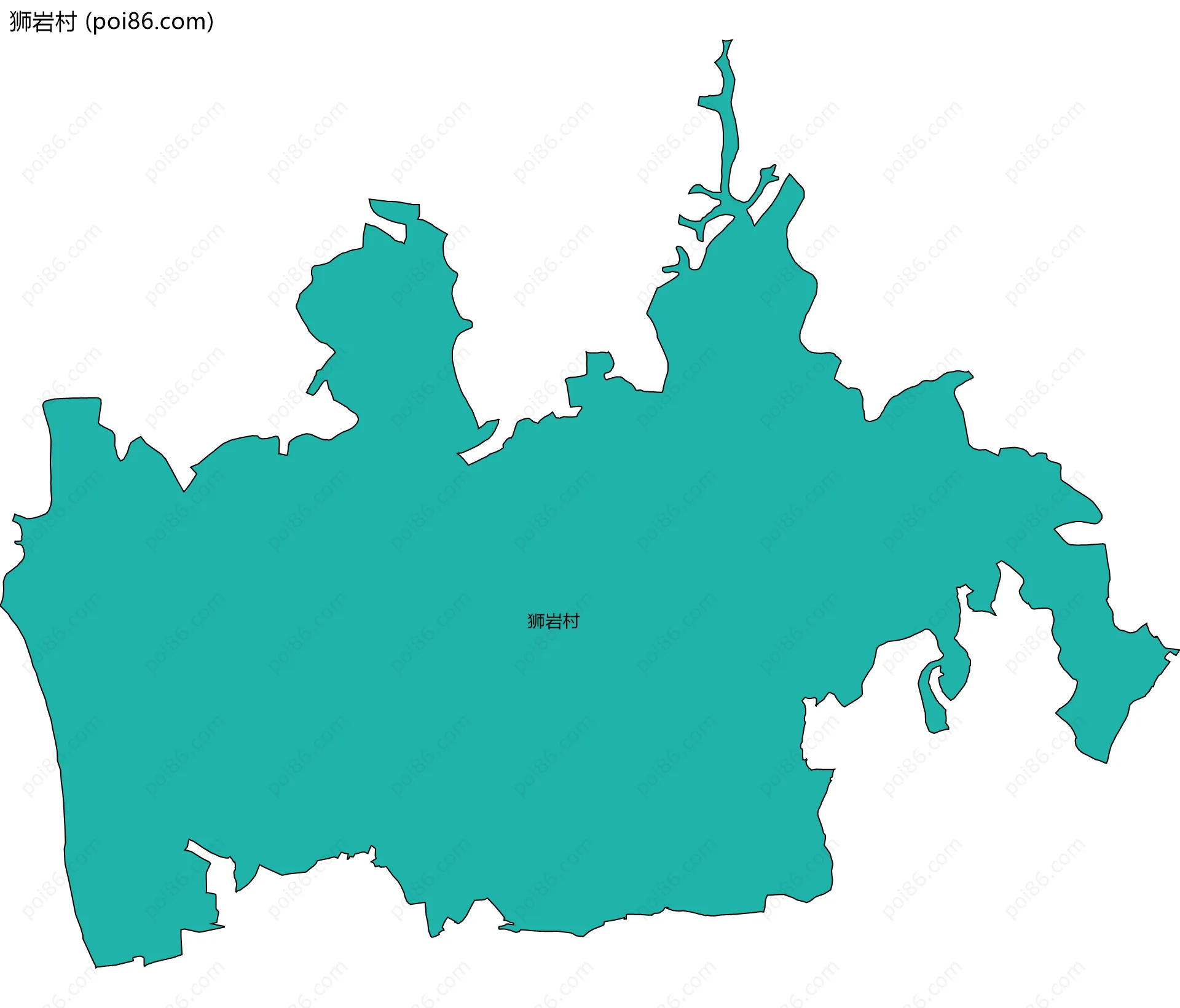 狮岩村边界地图