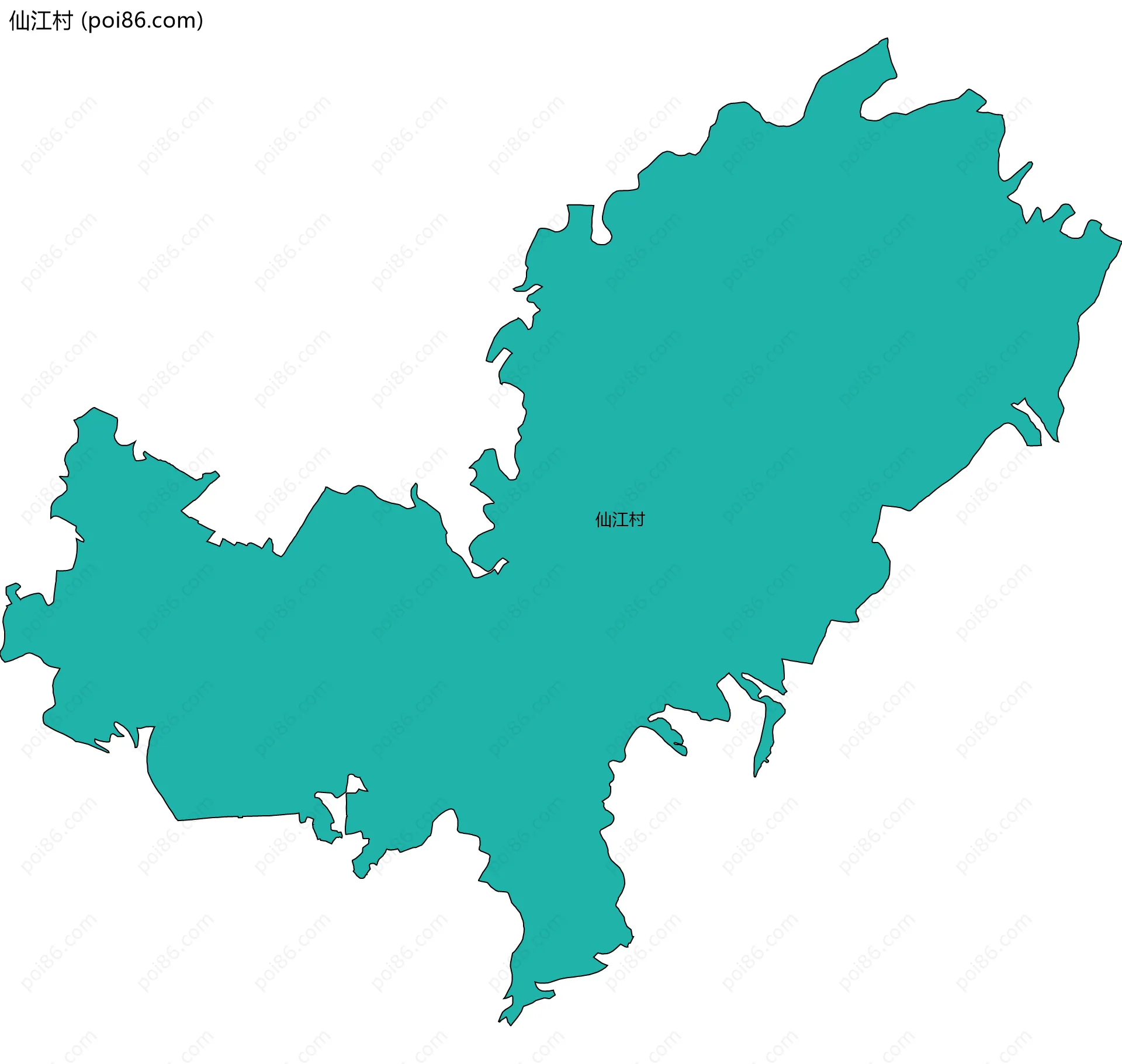 仙江村边界地图