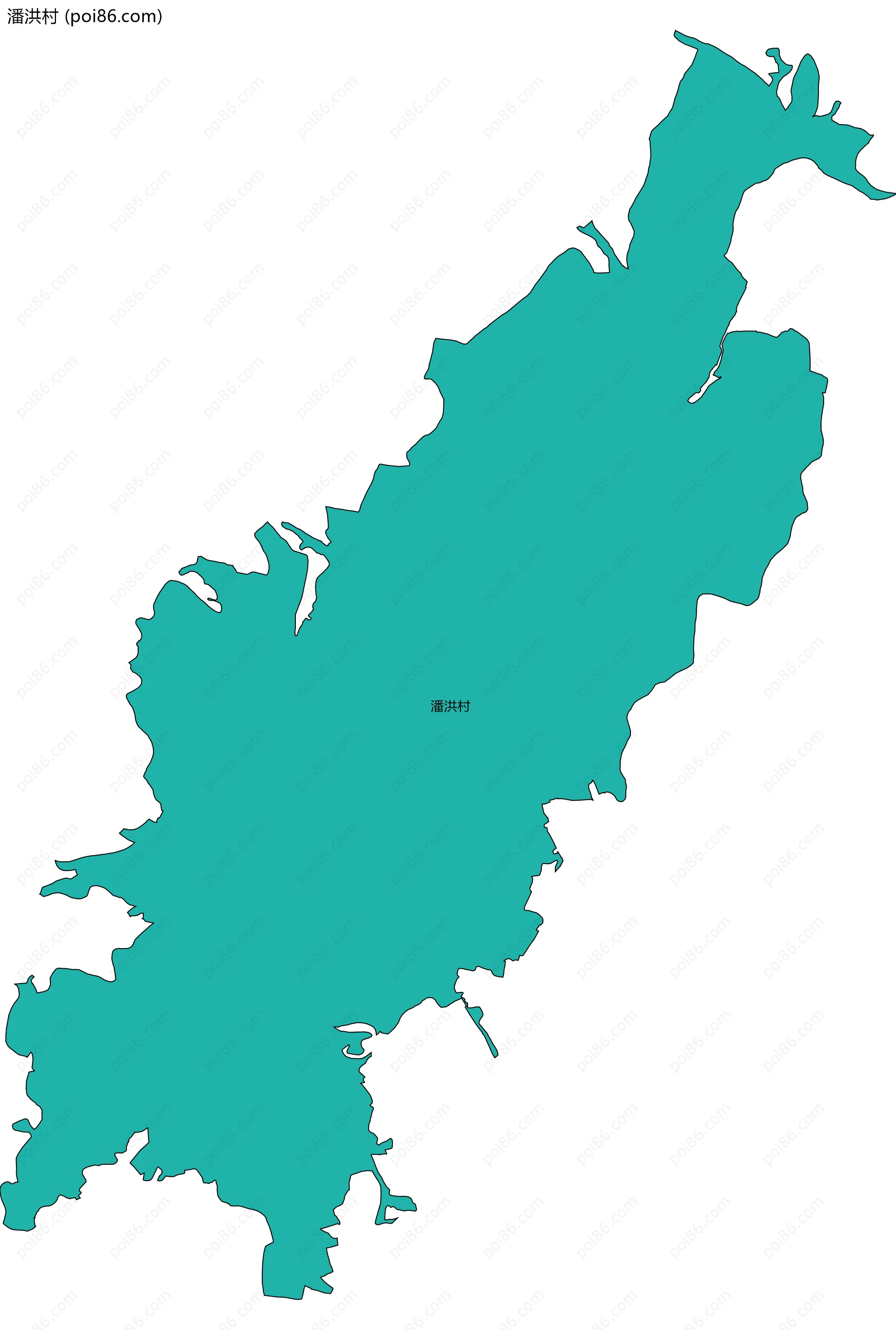 潘洪村边界地图