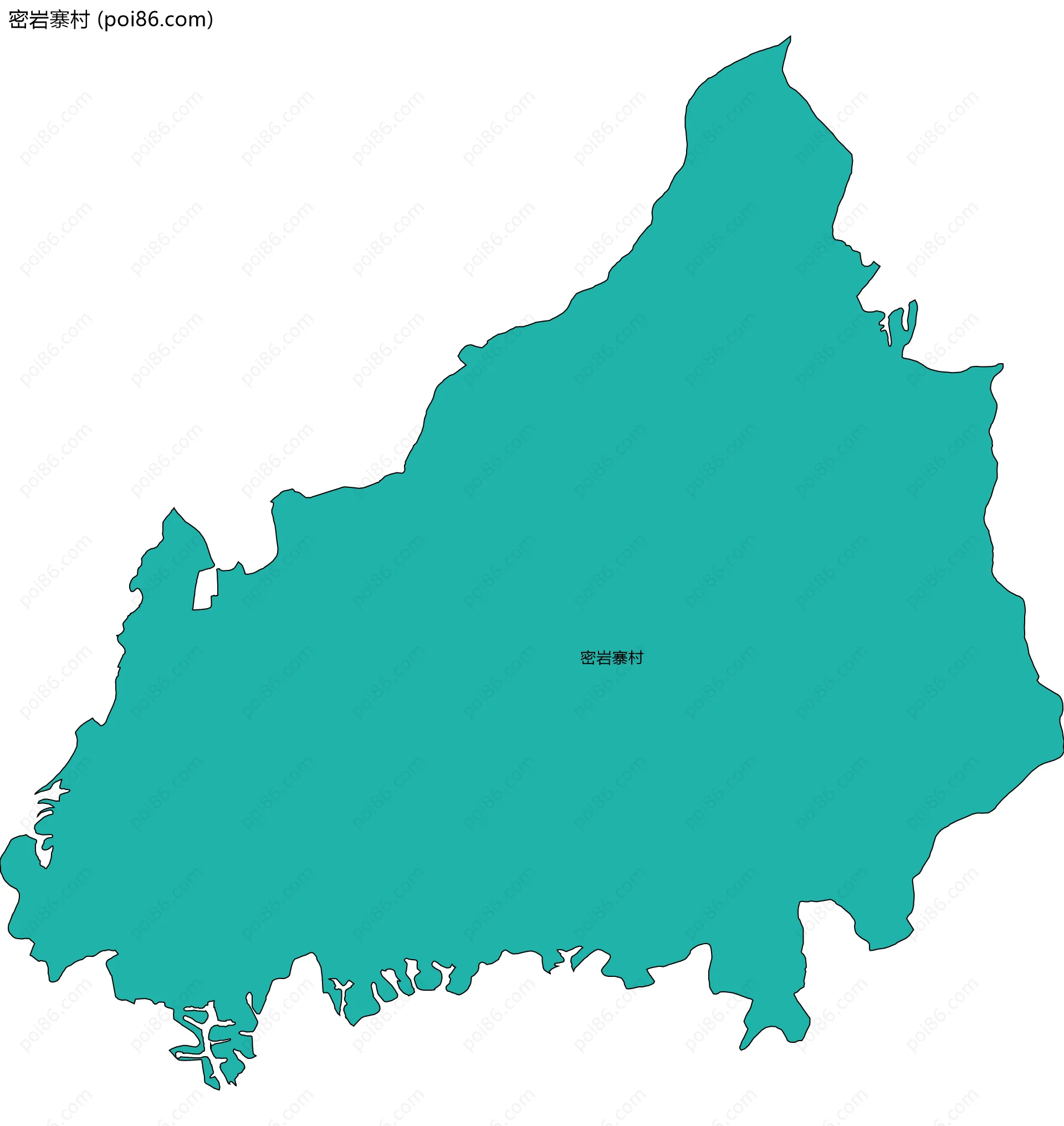 密岩寨村边界地图