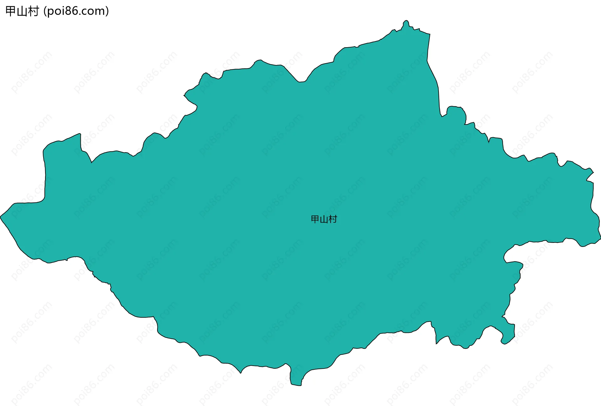 甲山村边界地图