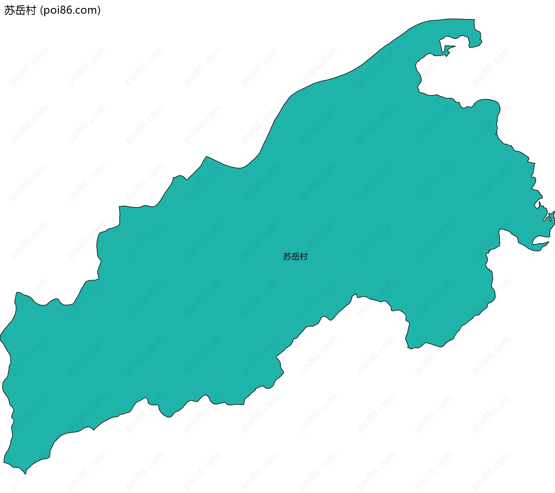 苏岳村边界地图